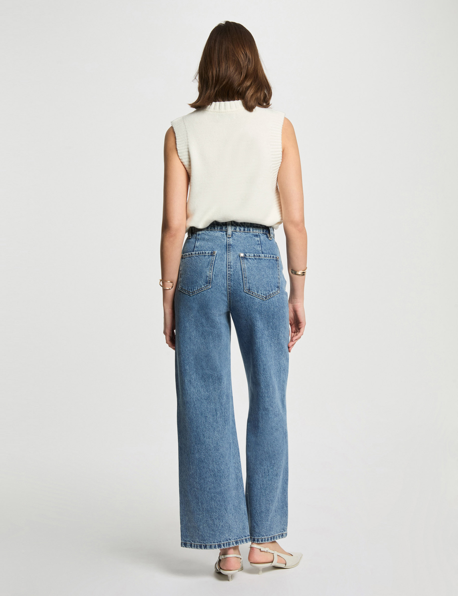 pull sans manches blanc femme Pull sans manches blanc femme