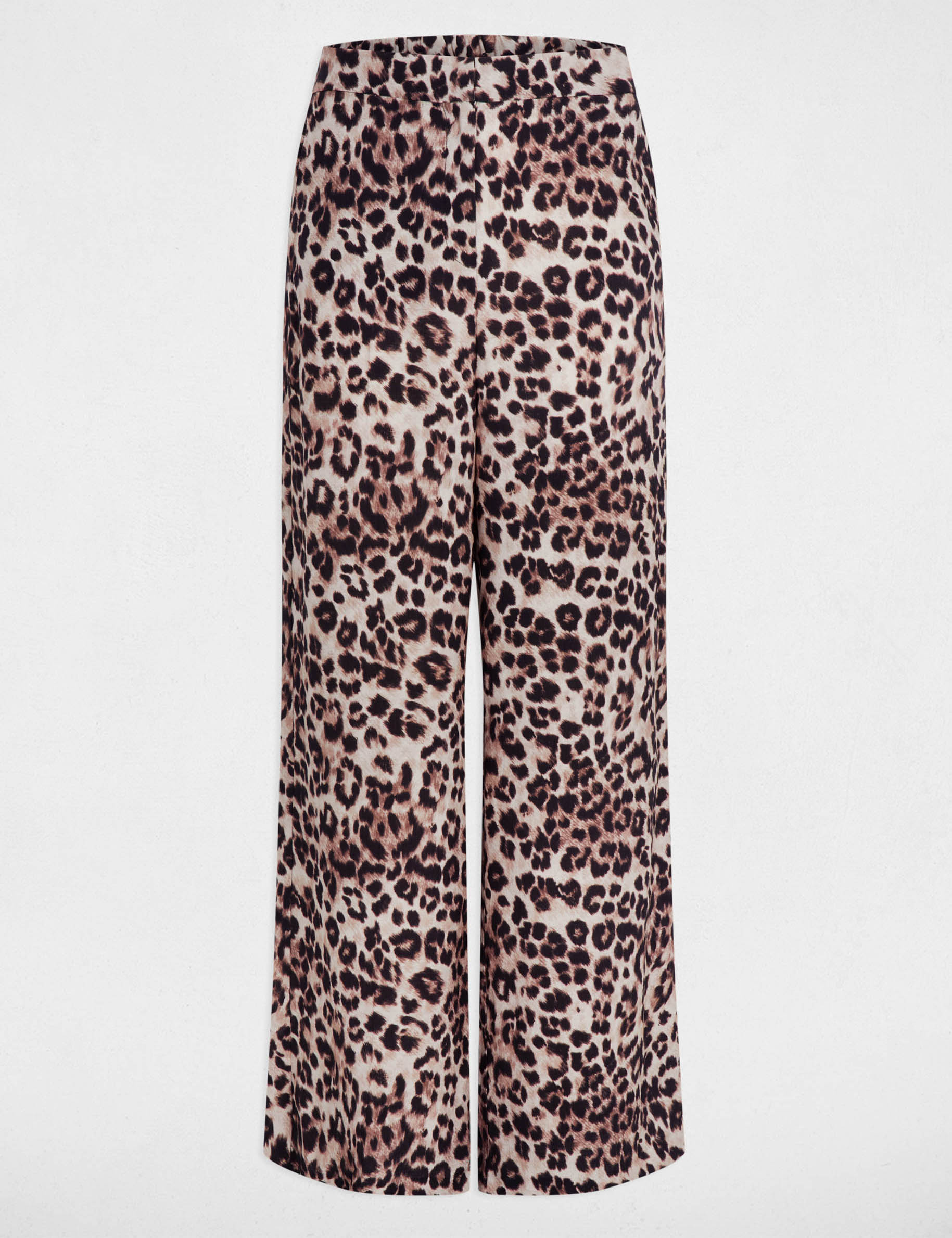 Pantalon droit fluide multicolore femme