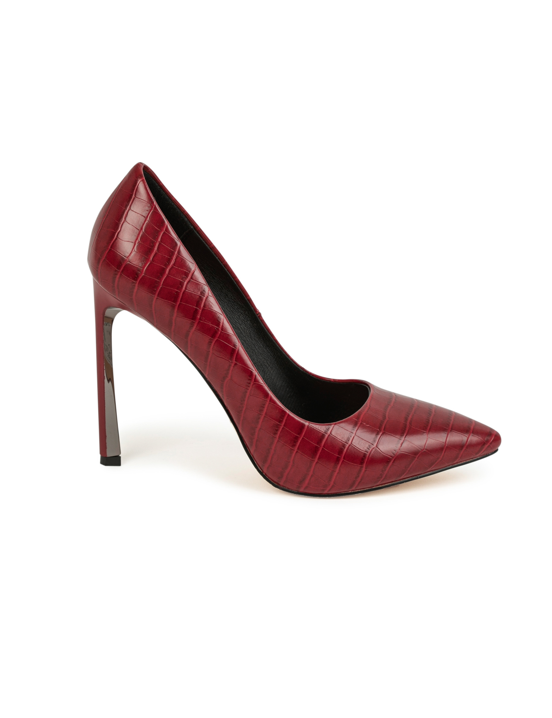 escarpins aspect croco rouge femme rood vrouw