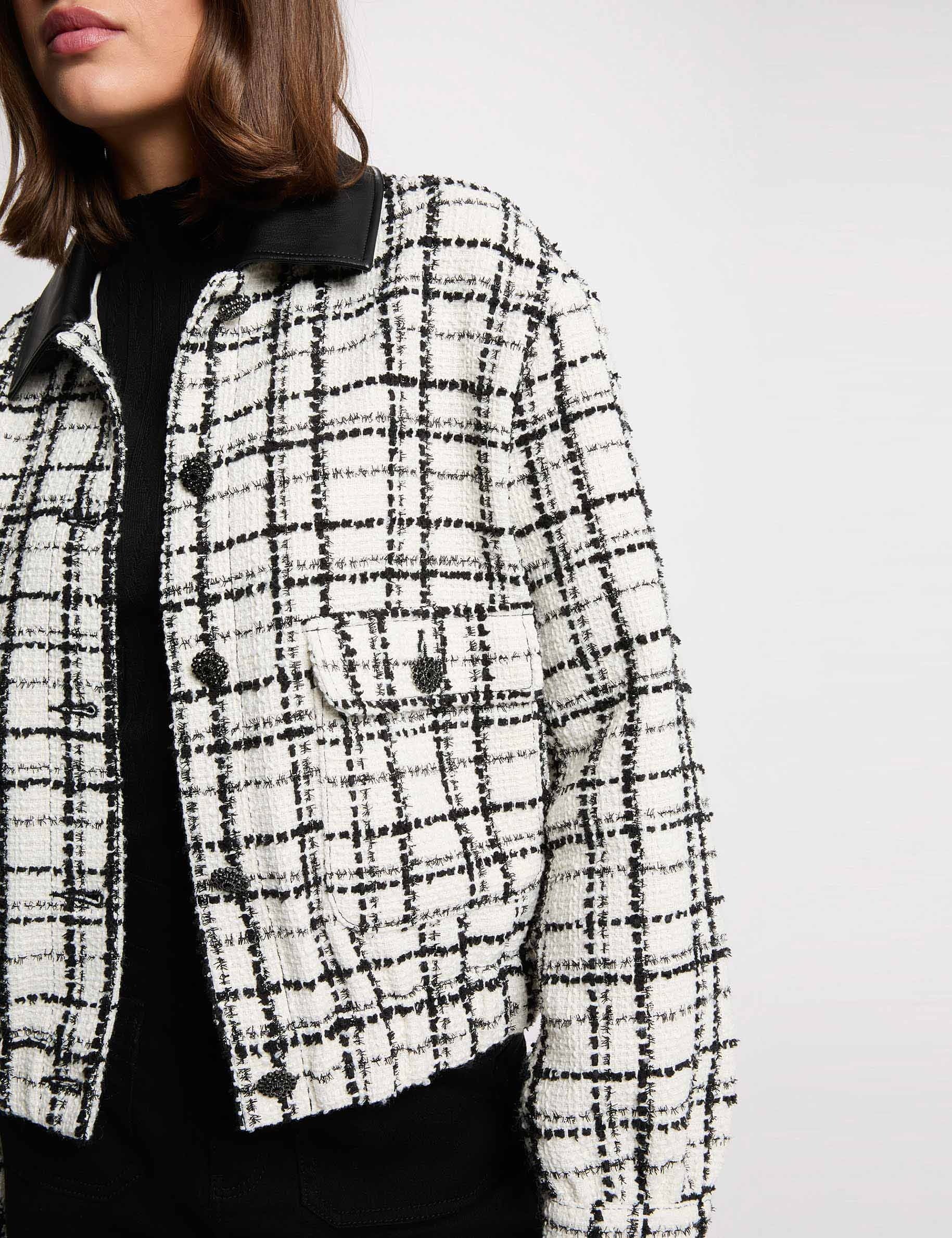 Oversized tweed jas meerkleurig vrouw