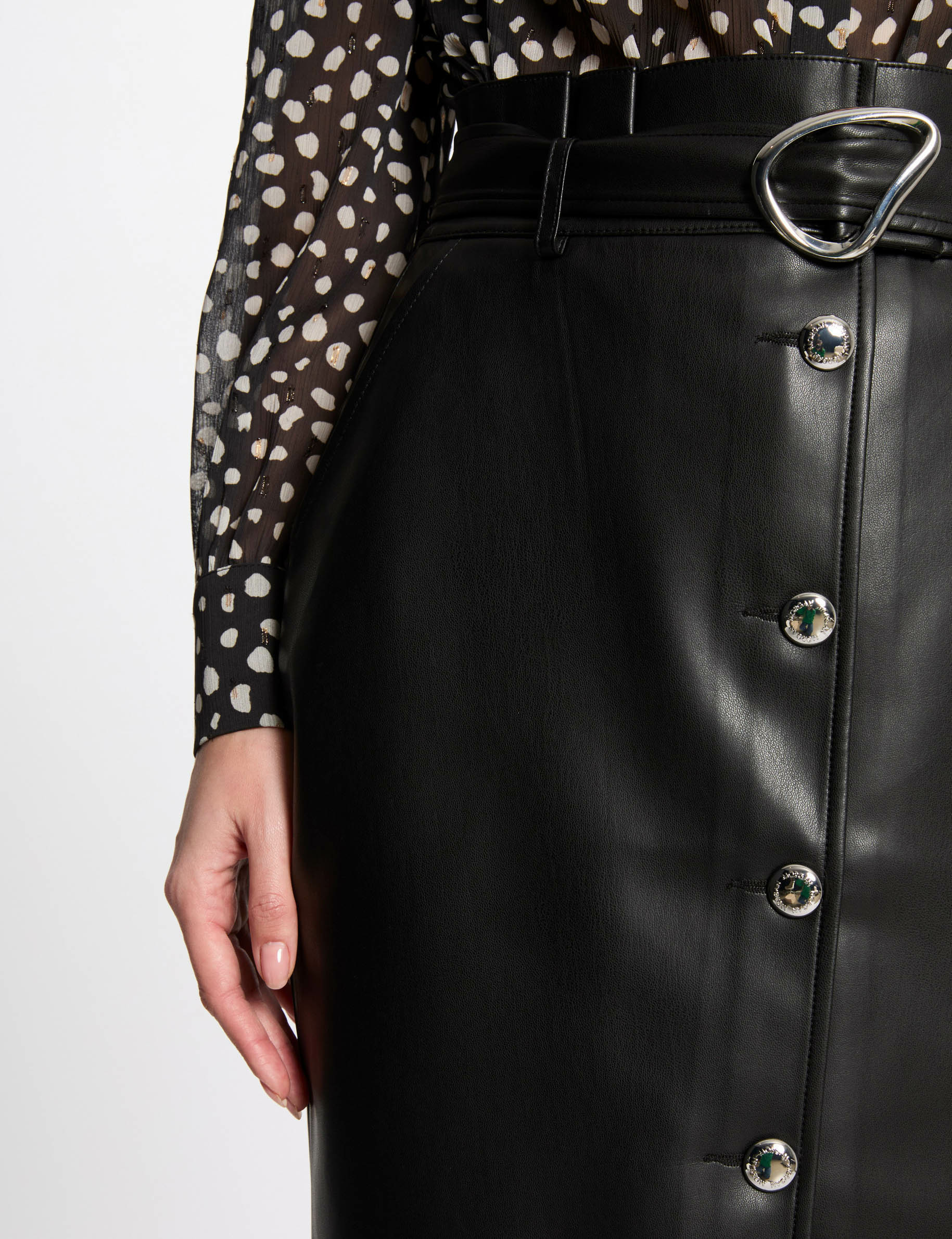 jupe crayon simili cuir noir femme Jupe crayon simili cuir noir femme