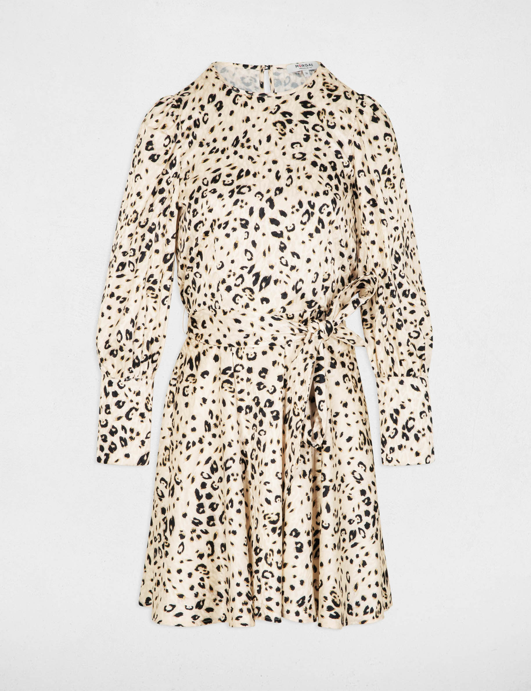 Satijnen korte jurk meerkleurig vrouw