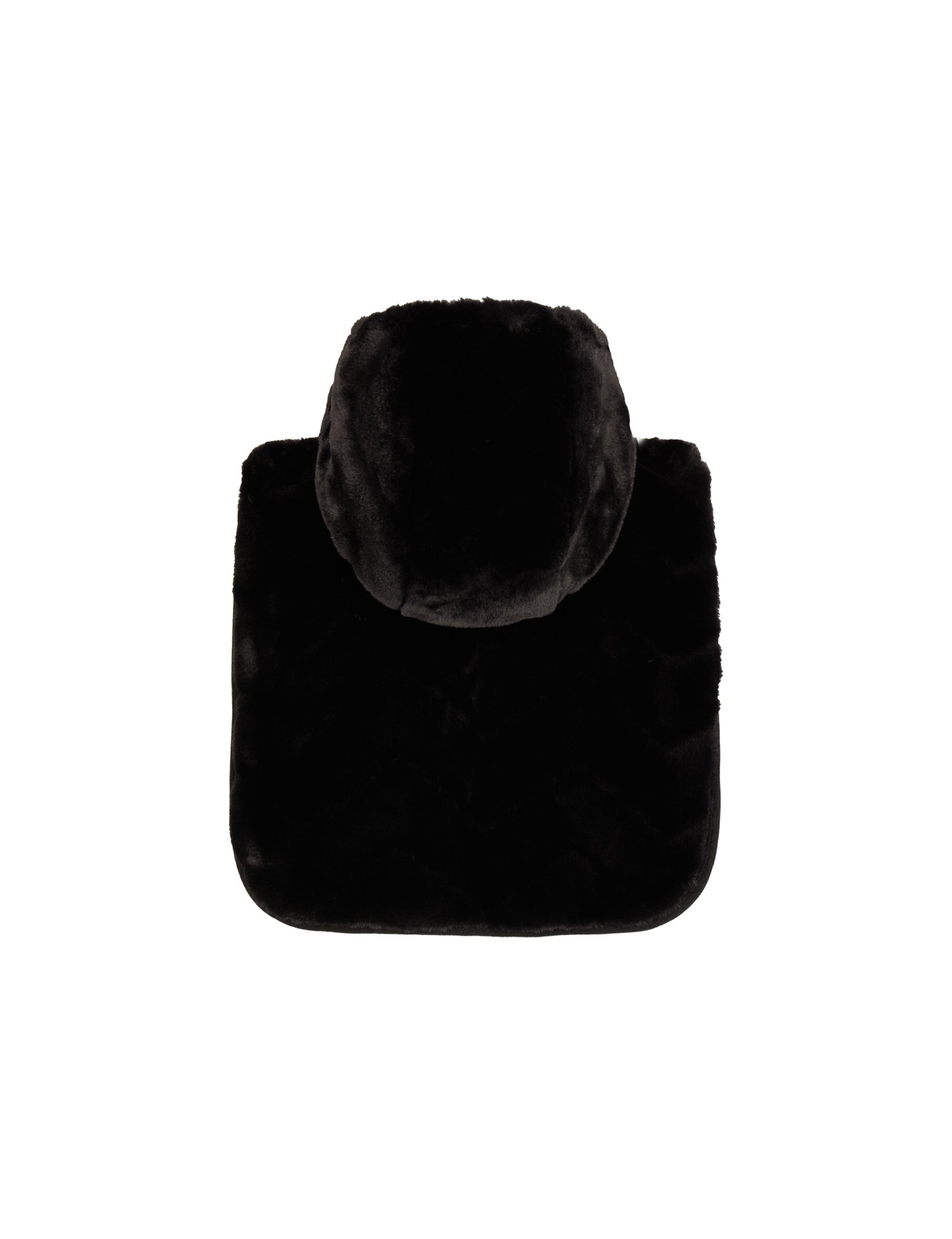 poncho van imitatiebont zwart vrouw Poncho van imitatiebont zwart vrouw
