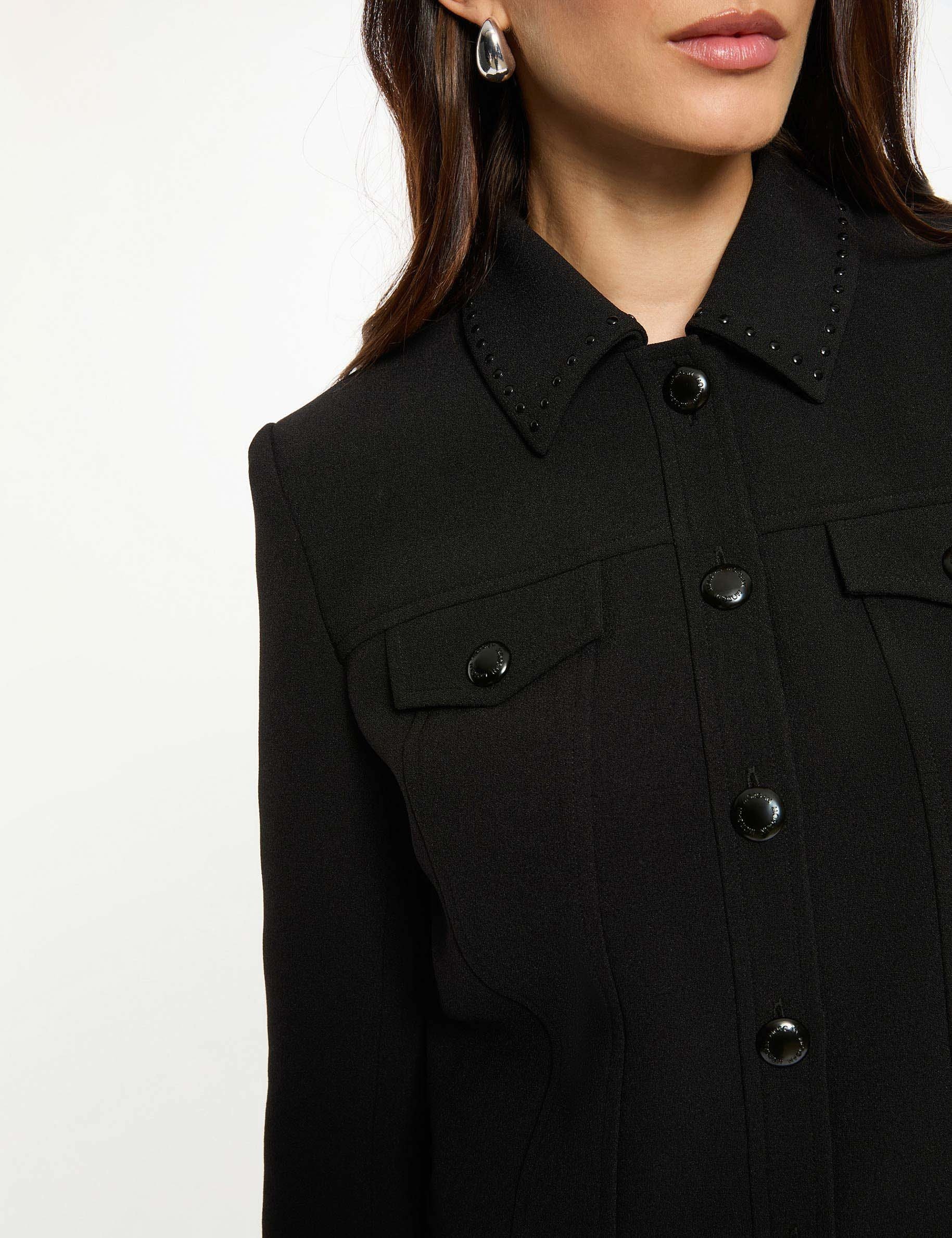 veste courte cloutee noir femme Veste courte cloutée noir femme