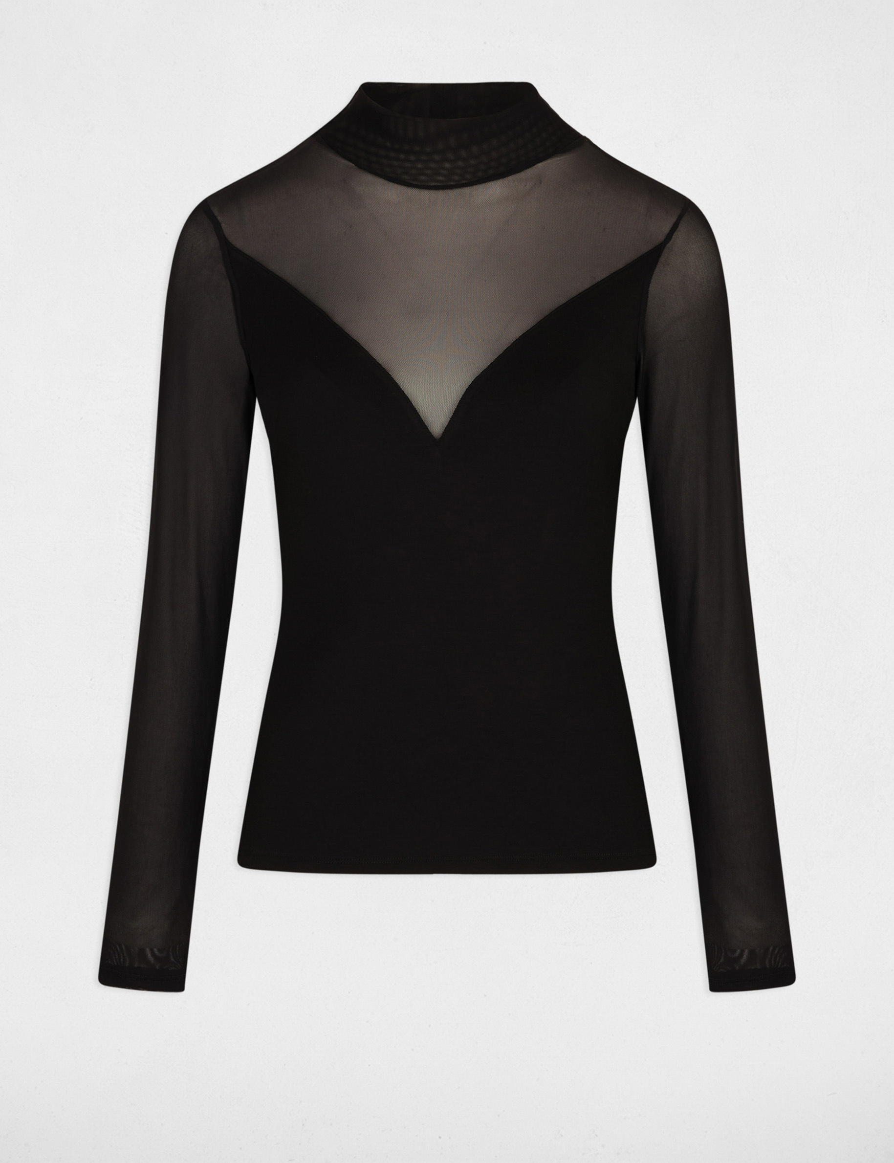 t shirt manches longues noir femme T-shirt manches longues noir femme