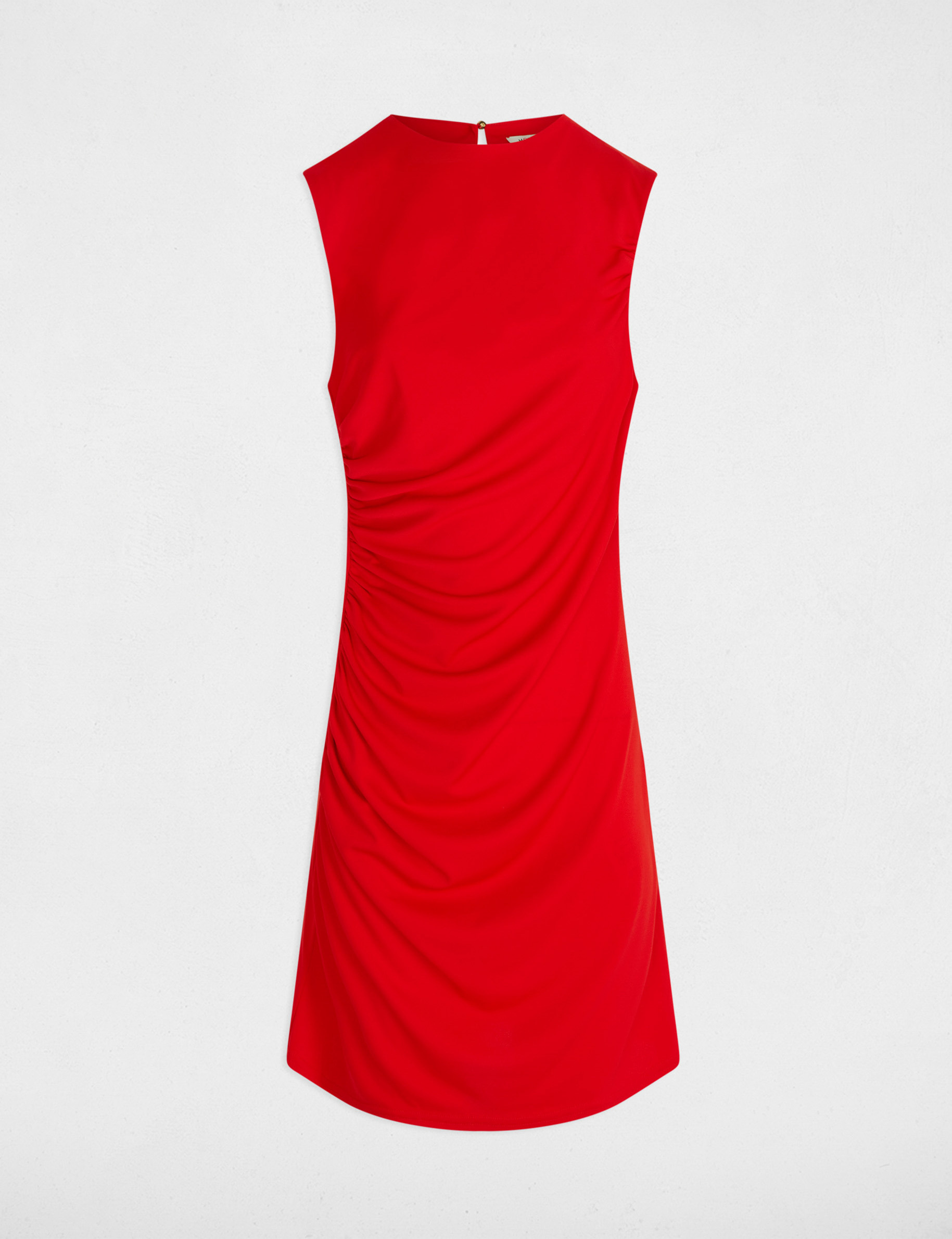 robe courte ajustee drapee rouge femme Robe courte ajustée drapée rouge femme