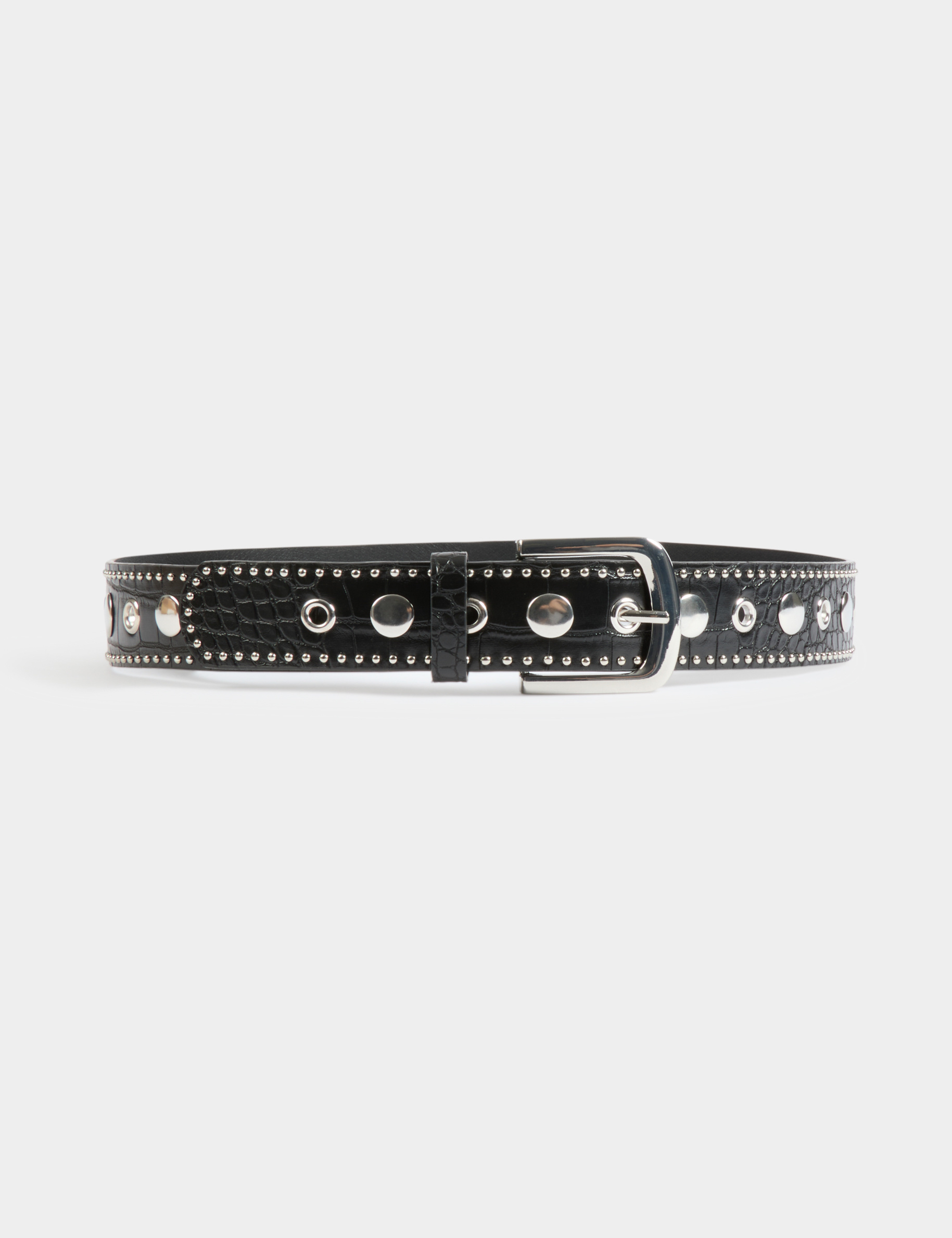 Ceinture cloutée noir femme