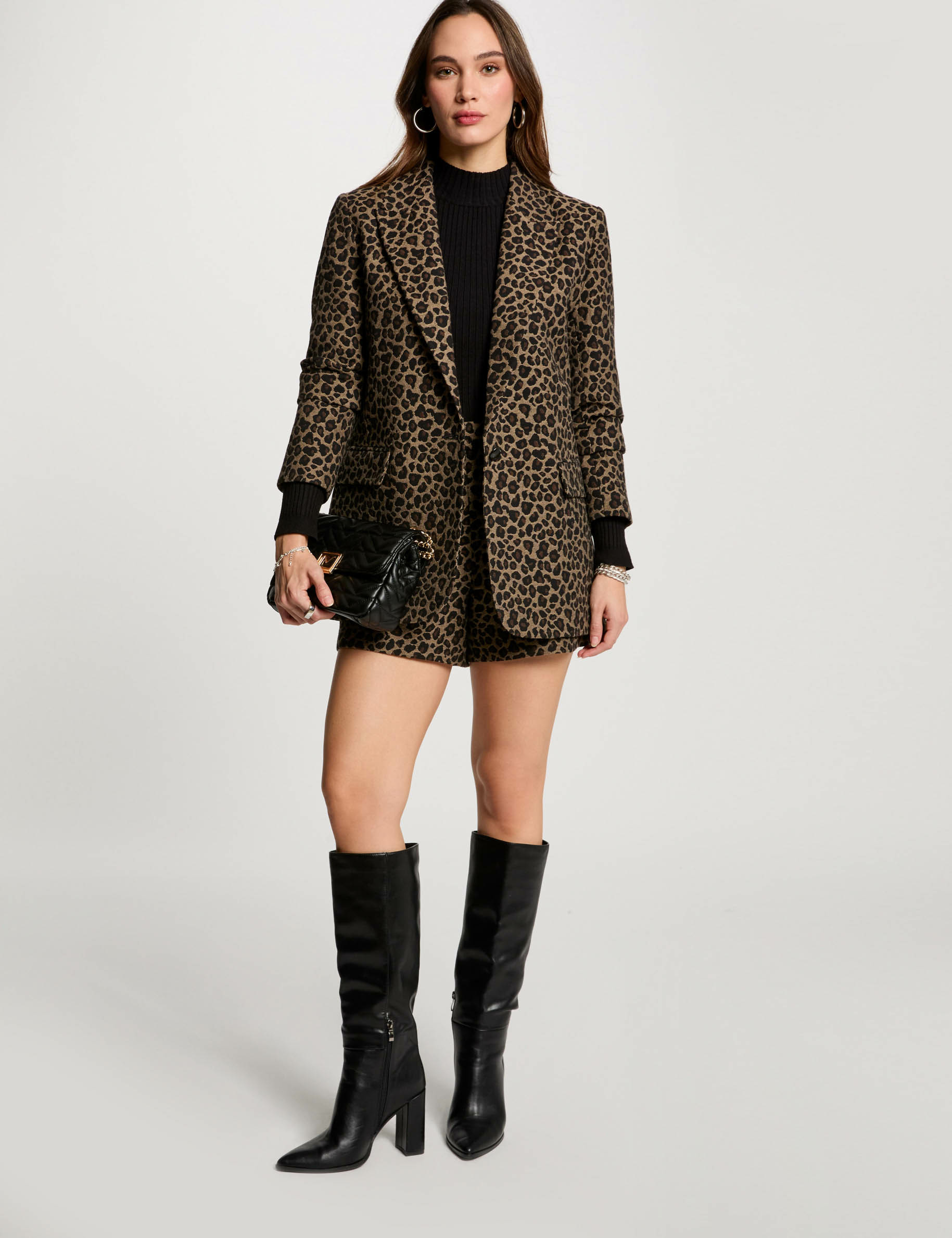 jas met luipaardprint meerkleurig vrouw Jas met luipaardprint meerkleurig vrouw