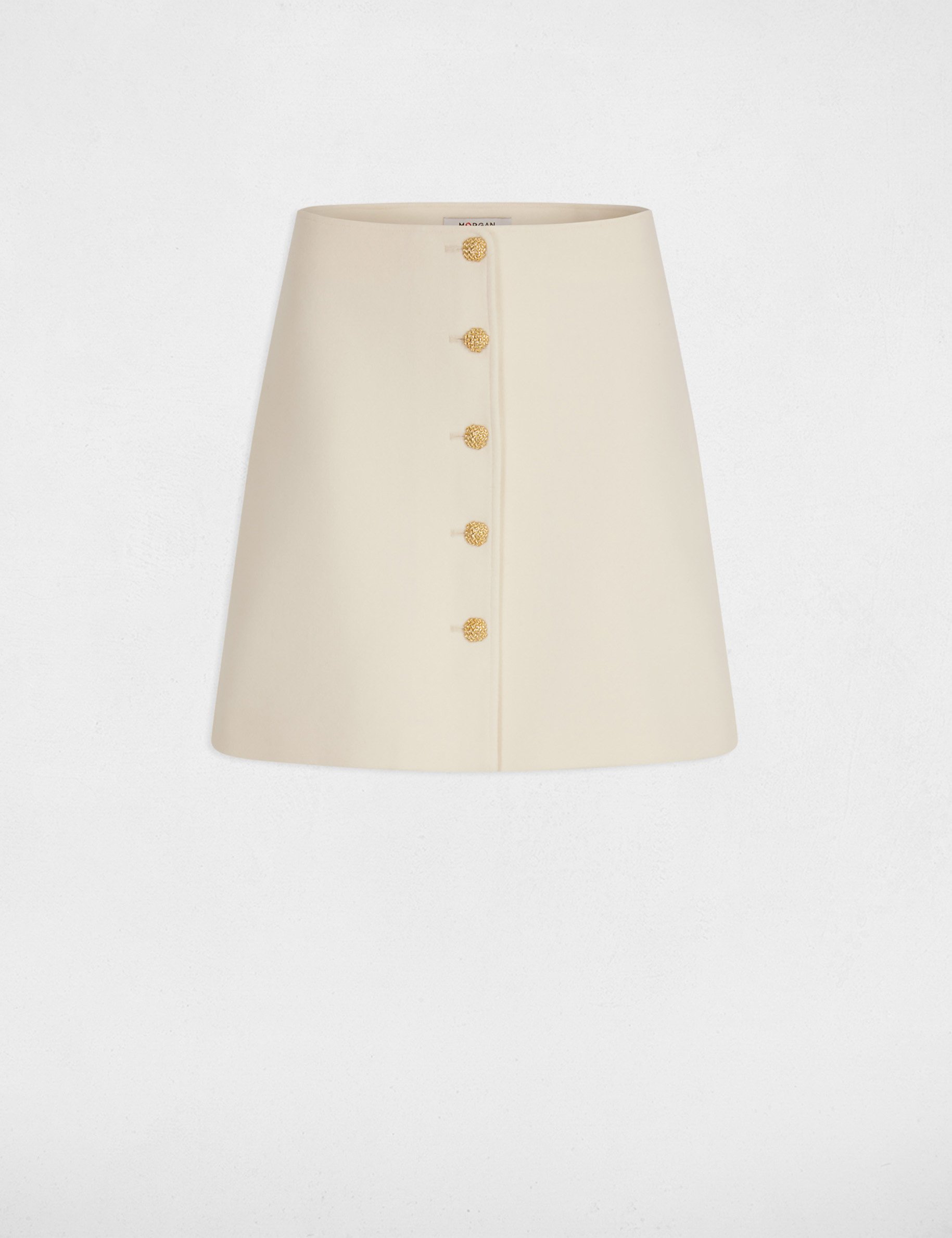 Nauwsluitende korte rok ivoor vrouw
