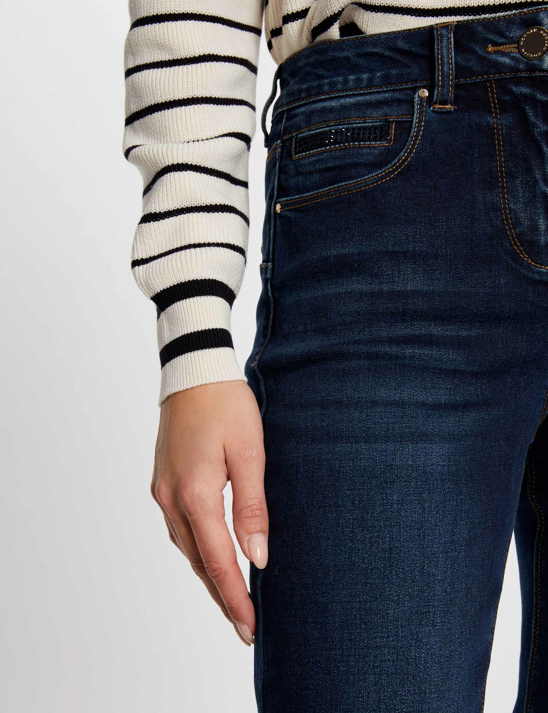 rechte jeans met hoge taille raw jeans vrouw Rechte jeans met hoge taille raw jeans vrouw