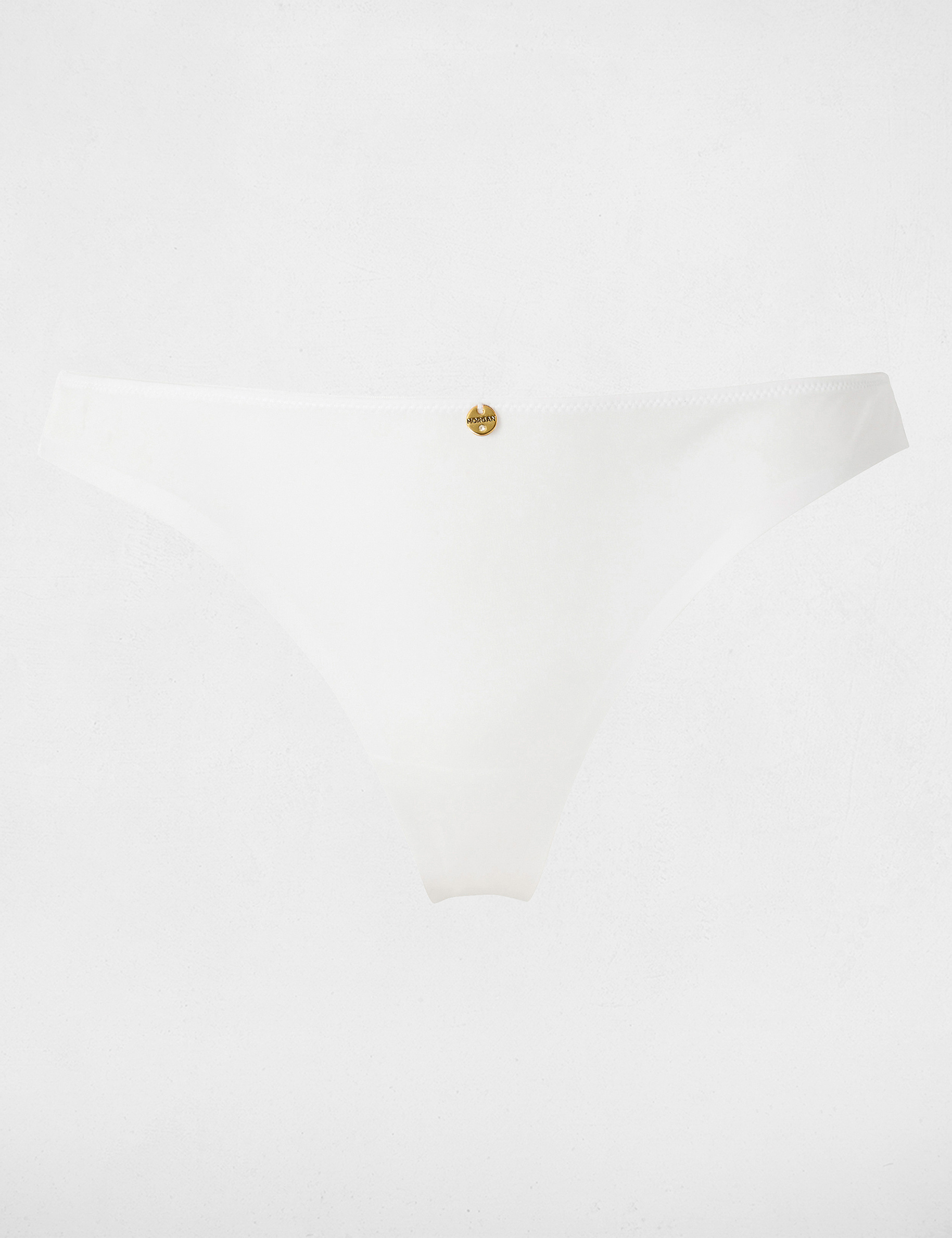 Slip dentelle taille basse blanc femme