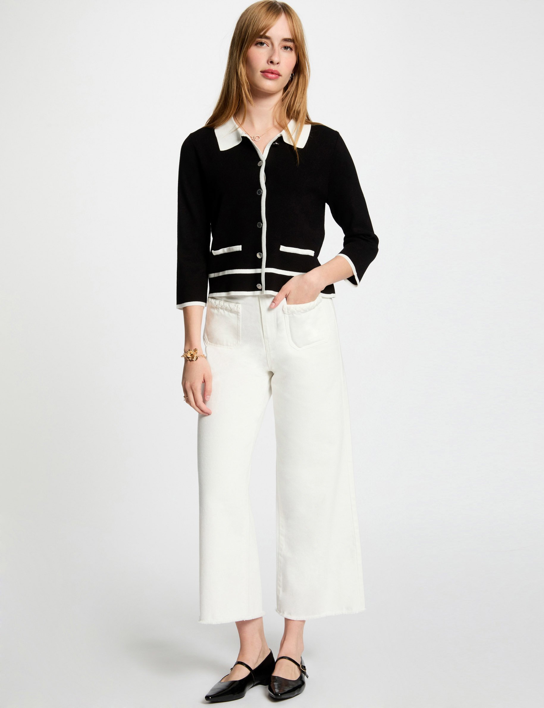 vest met 34 mouwen zwart vrouw Vest met 3/4 mouwen zwart vrouw