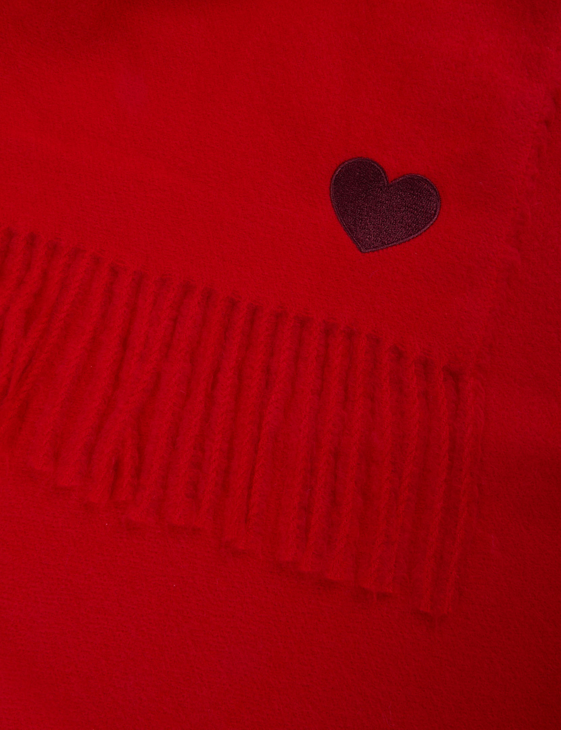 &Eacute;charpe brod&eacute;e rouge femme