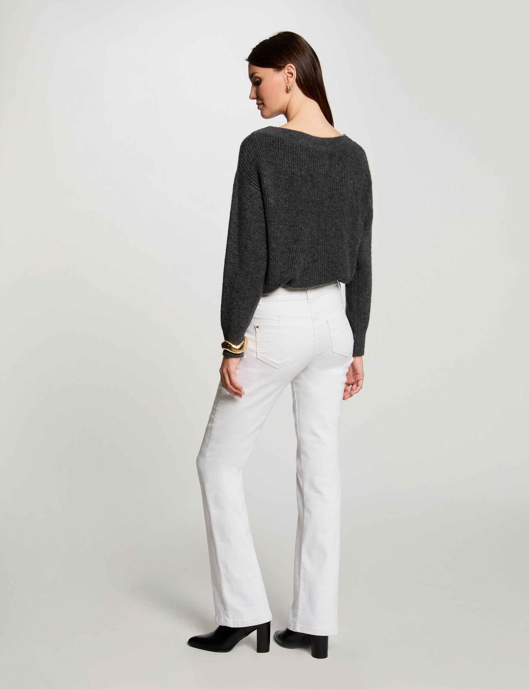 pull col rond gris anthracite femme Pull col rond gris anthracite femme