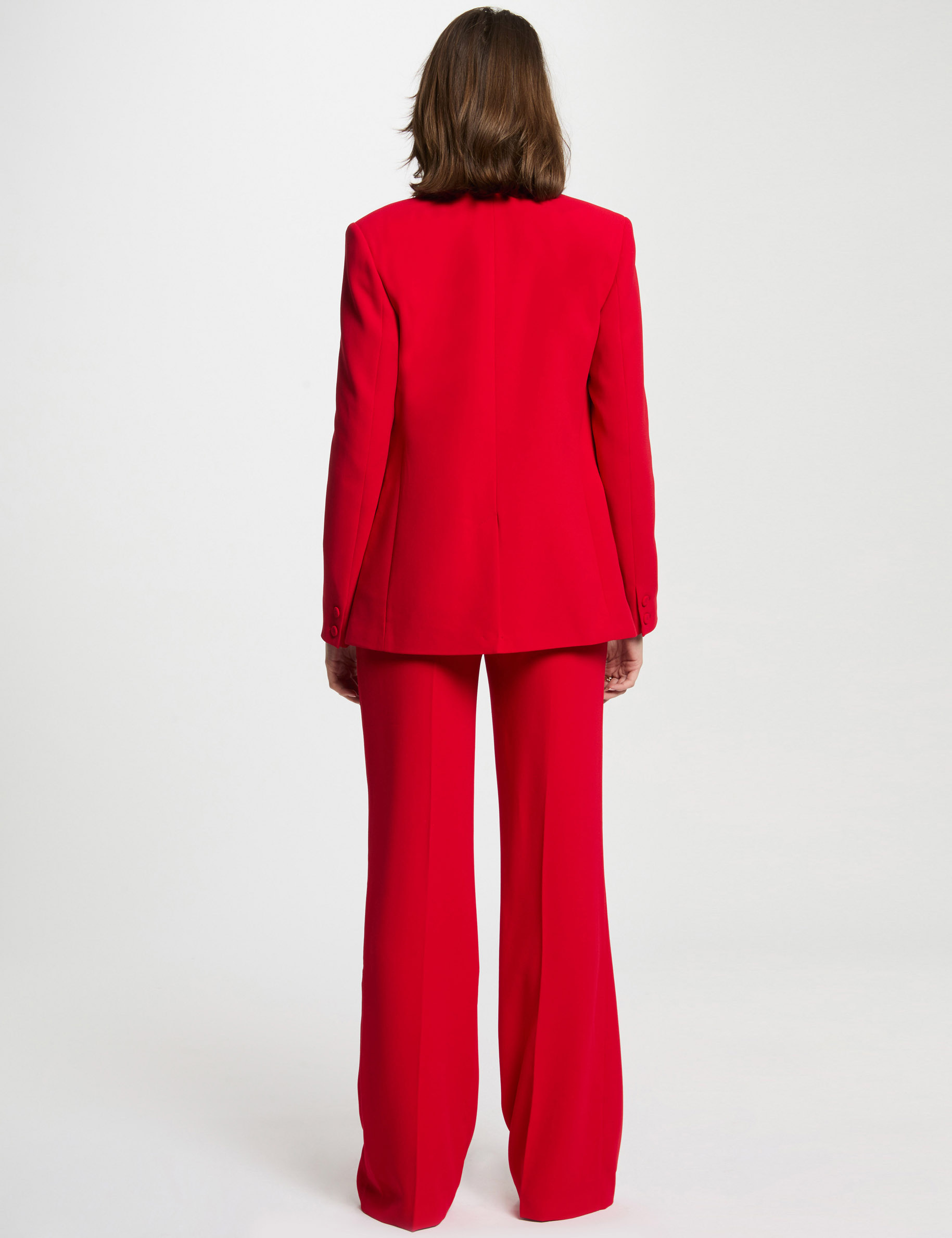 blazer cintre boutonne rouge femme Blazer cintré boutonné rouge femme