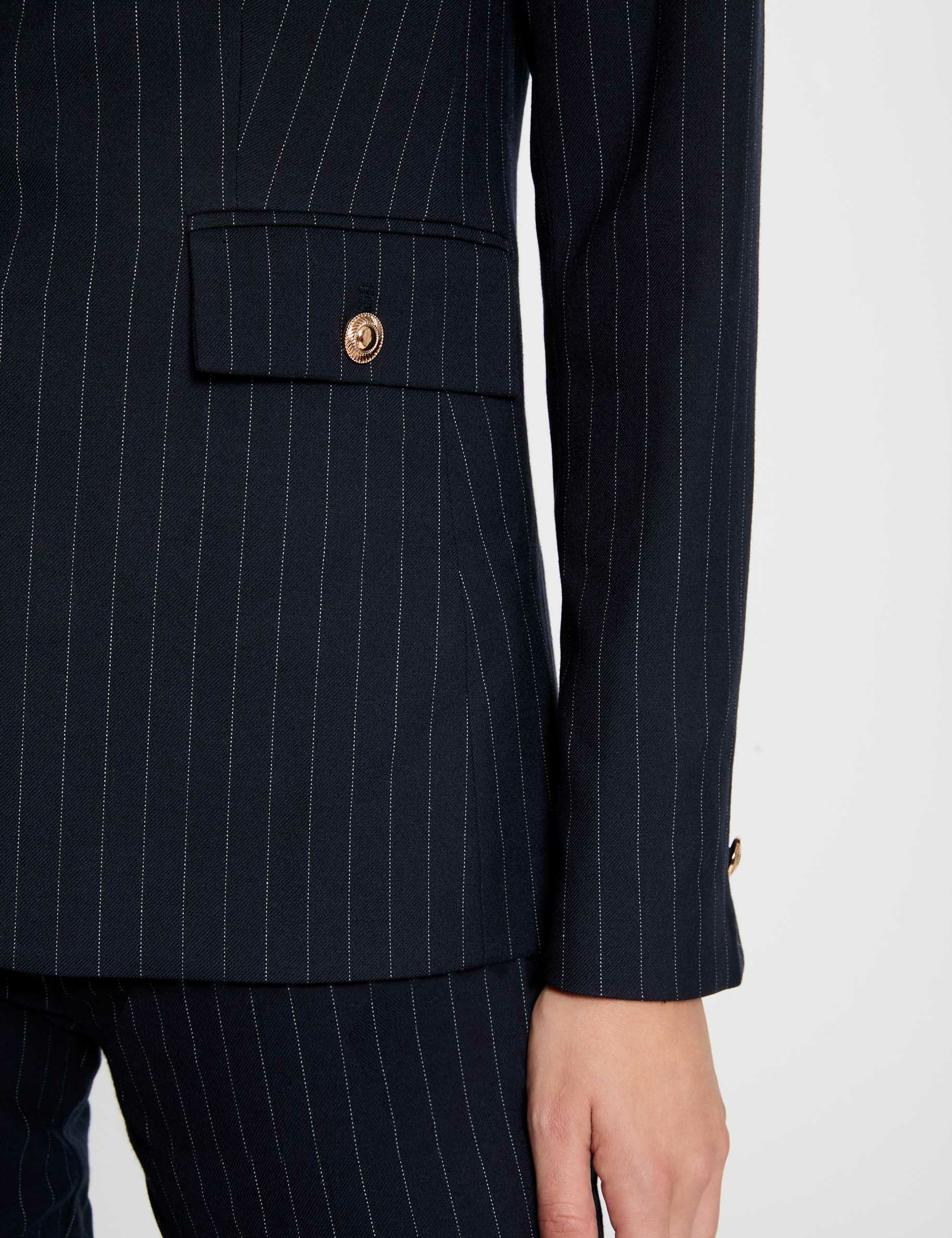blazer a rayures bleu marine femme Blazer à rayures bleu marine femme
