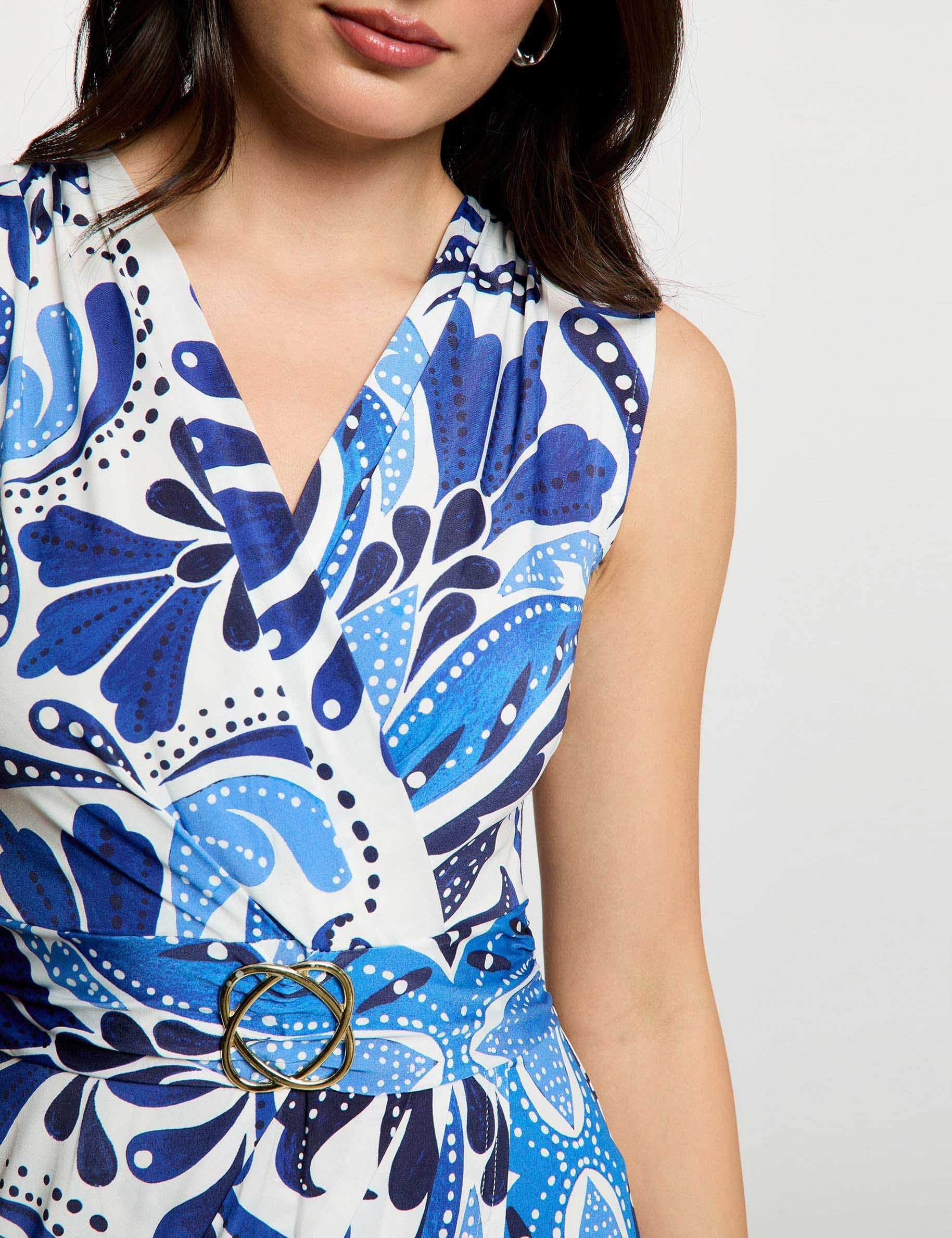 Robe courte d&eacute;collet&eacute; multicolore femme