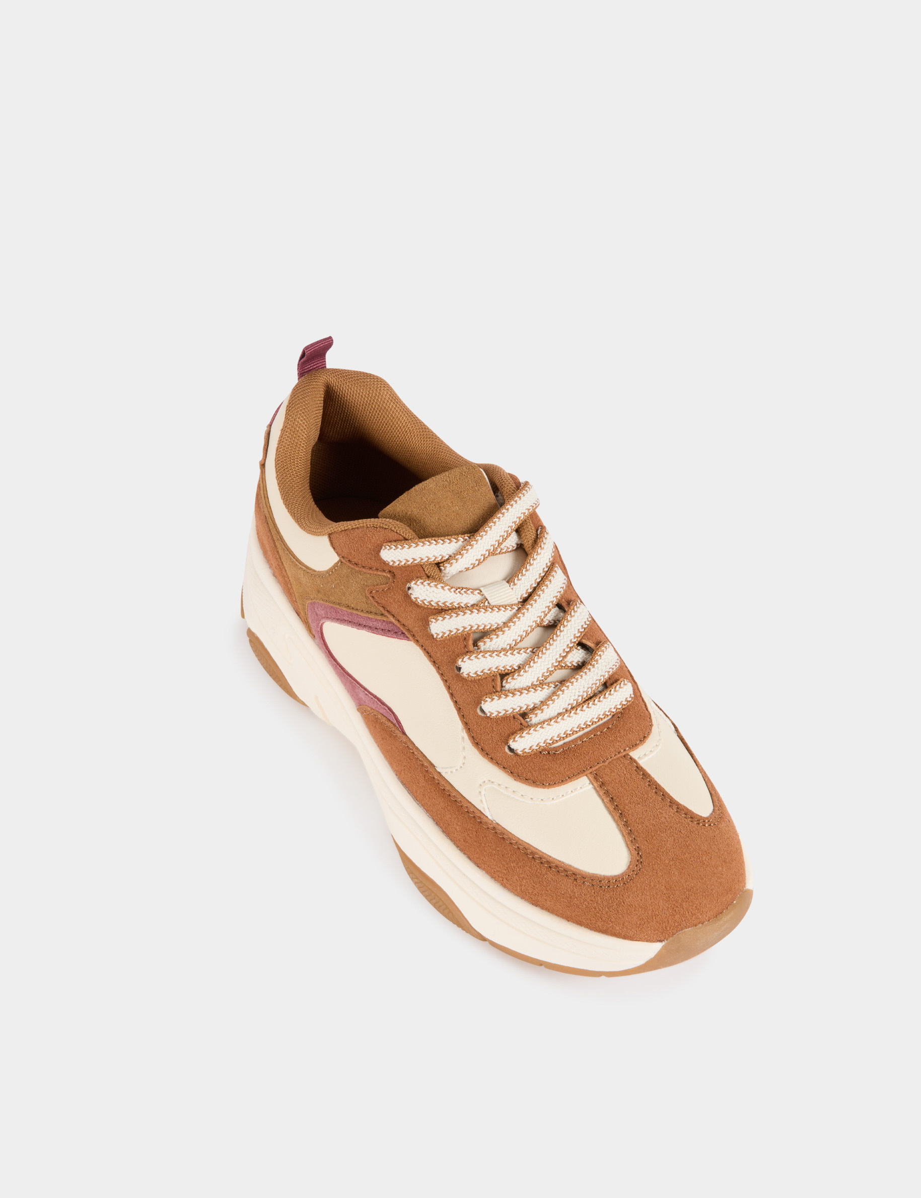 Sneakers su&eacute;dine multicolore femme