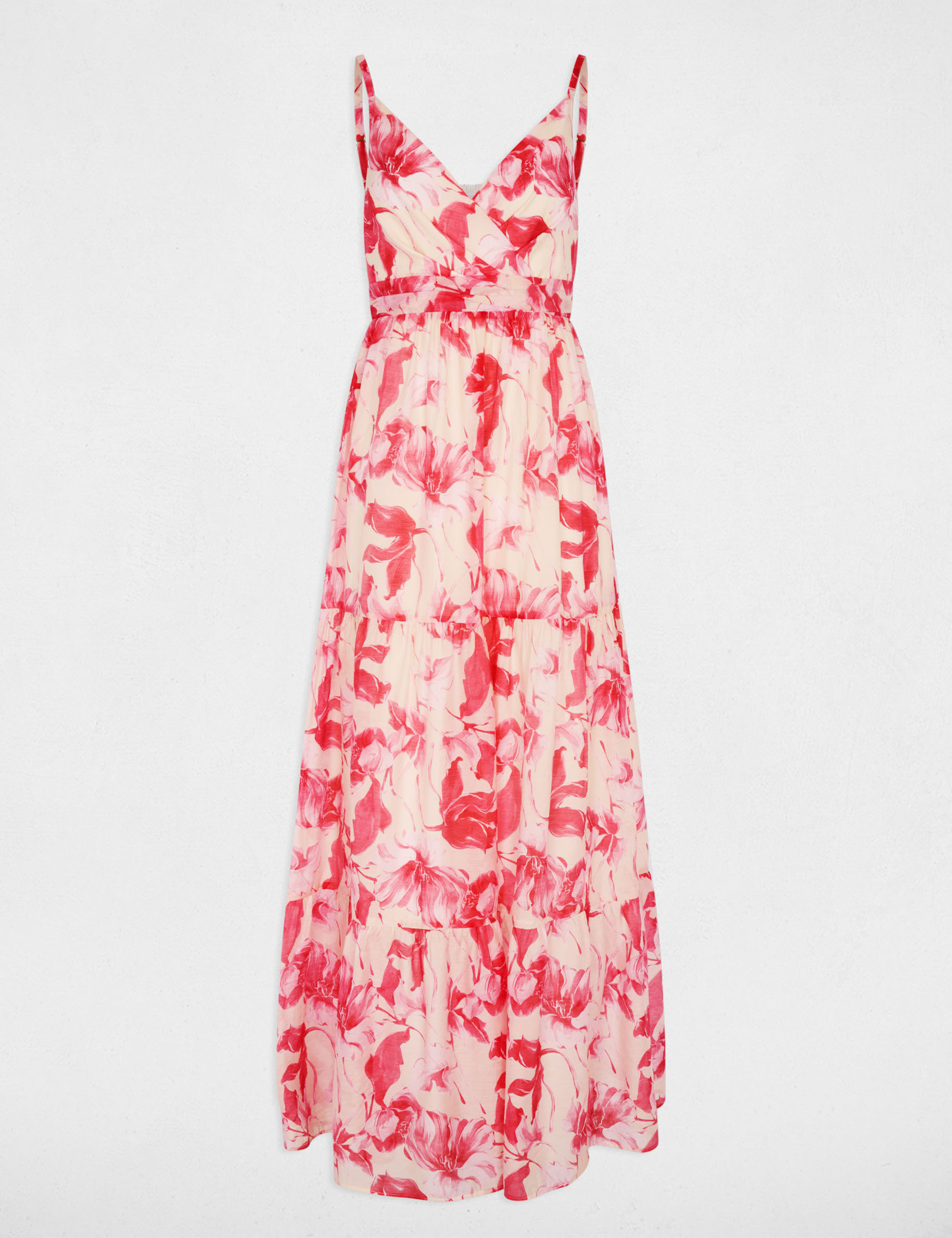 Robe longue cache coeur multicolore femme