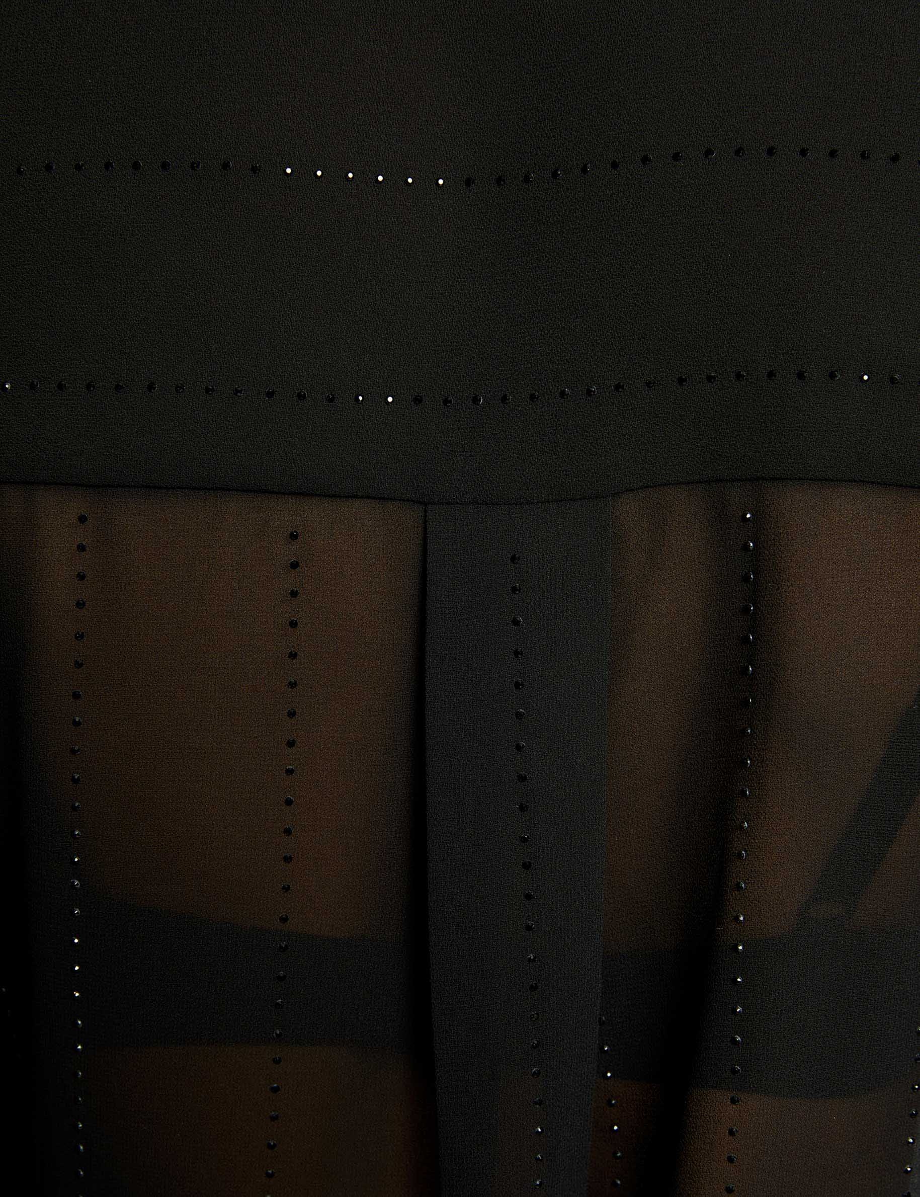 rechte blouse met strass zwart vrouw null
