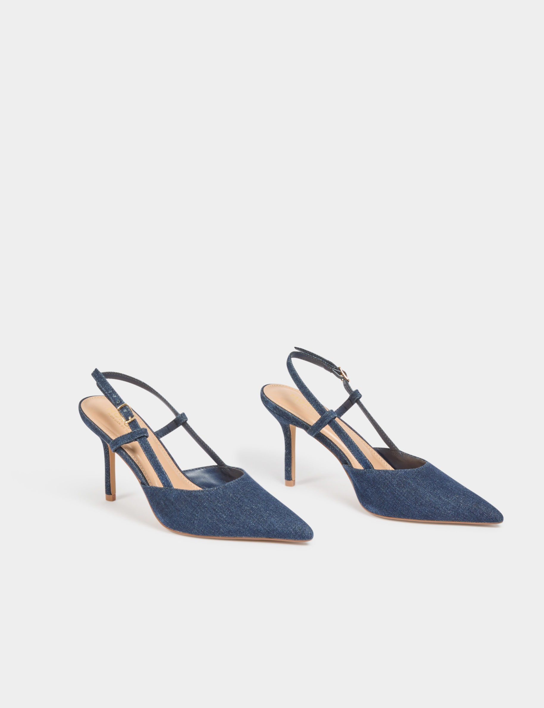 slingback pumps stone washed denim vrouw Slingback pumps stone washed denim vrouw