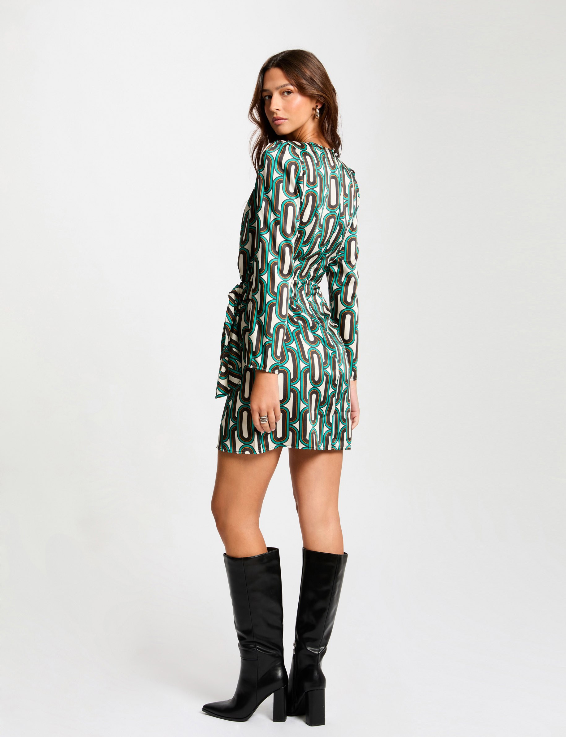Jurk met vlinderprint best sale