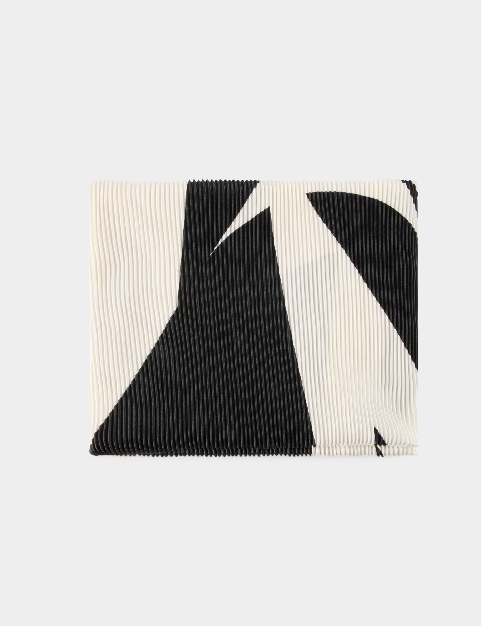 Foulard pliss&eacute; blanc femme