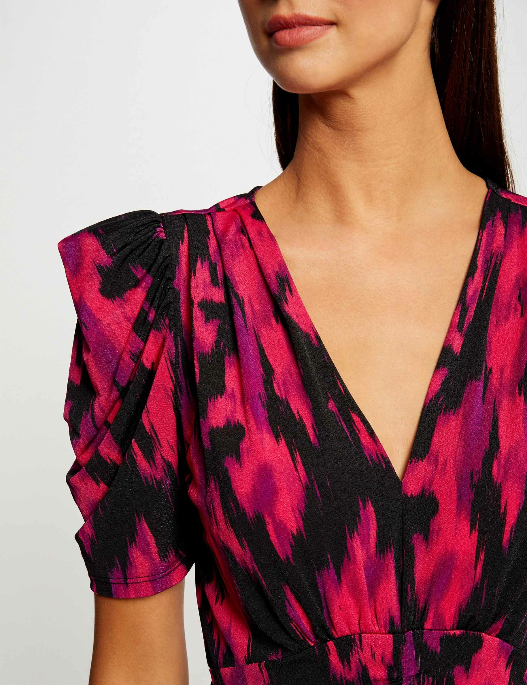 t shirt met korte mouwen abstracte print meerkleurig vrouw T-shirt met korte mouwen abstracte print meerkleurig vrouw