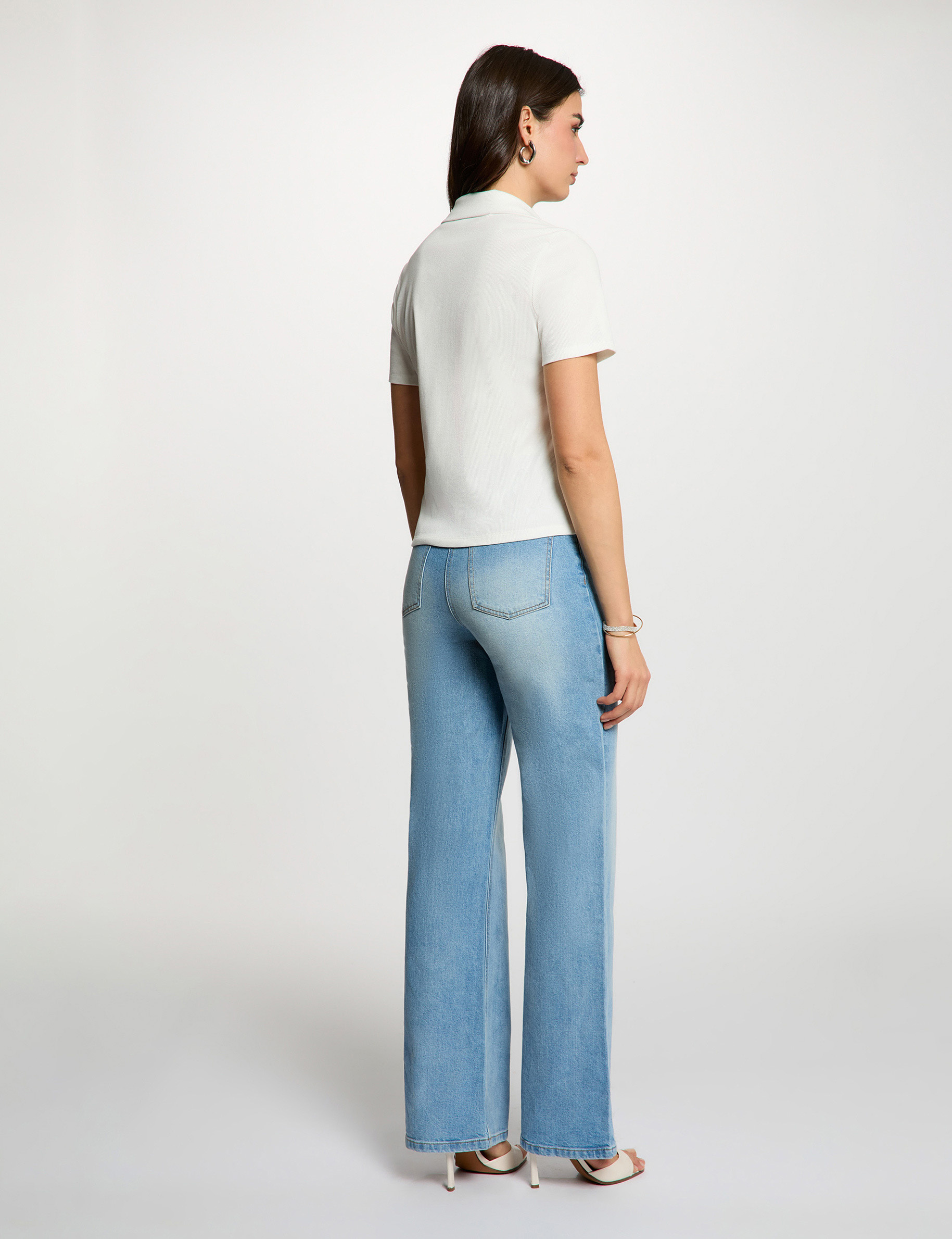 T-shirt manches courtes blanc femme