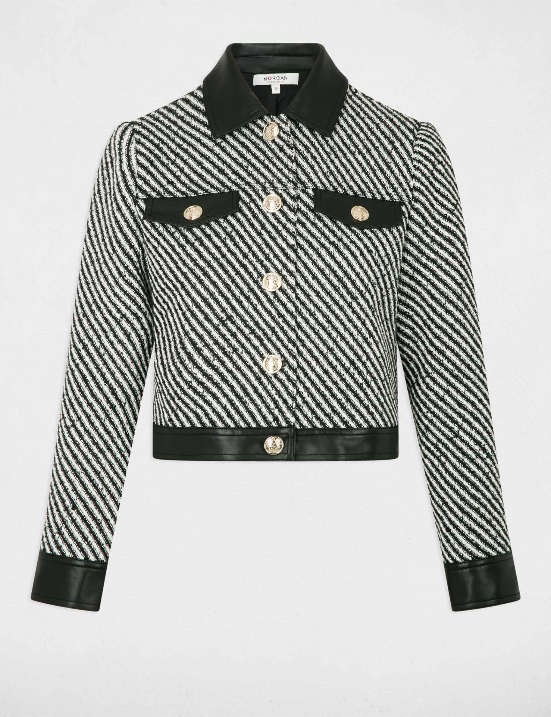 getailleerd tweed jasje zwart vrouw Getailleerd tweed jasje zwart vrouw