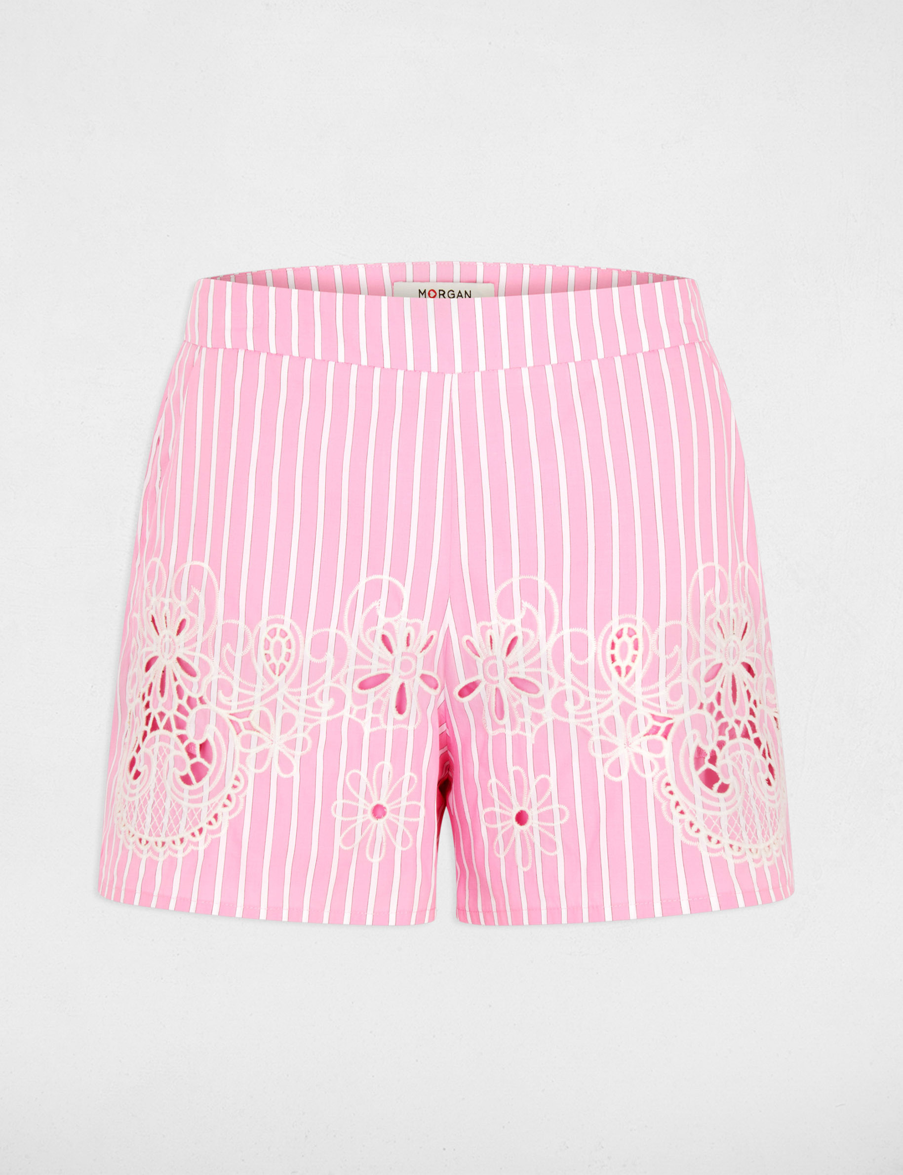 Short taille haute rose femme