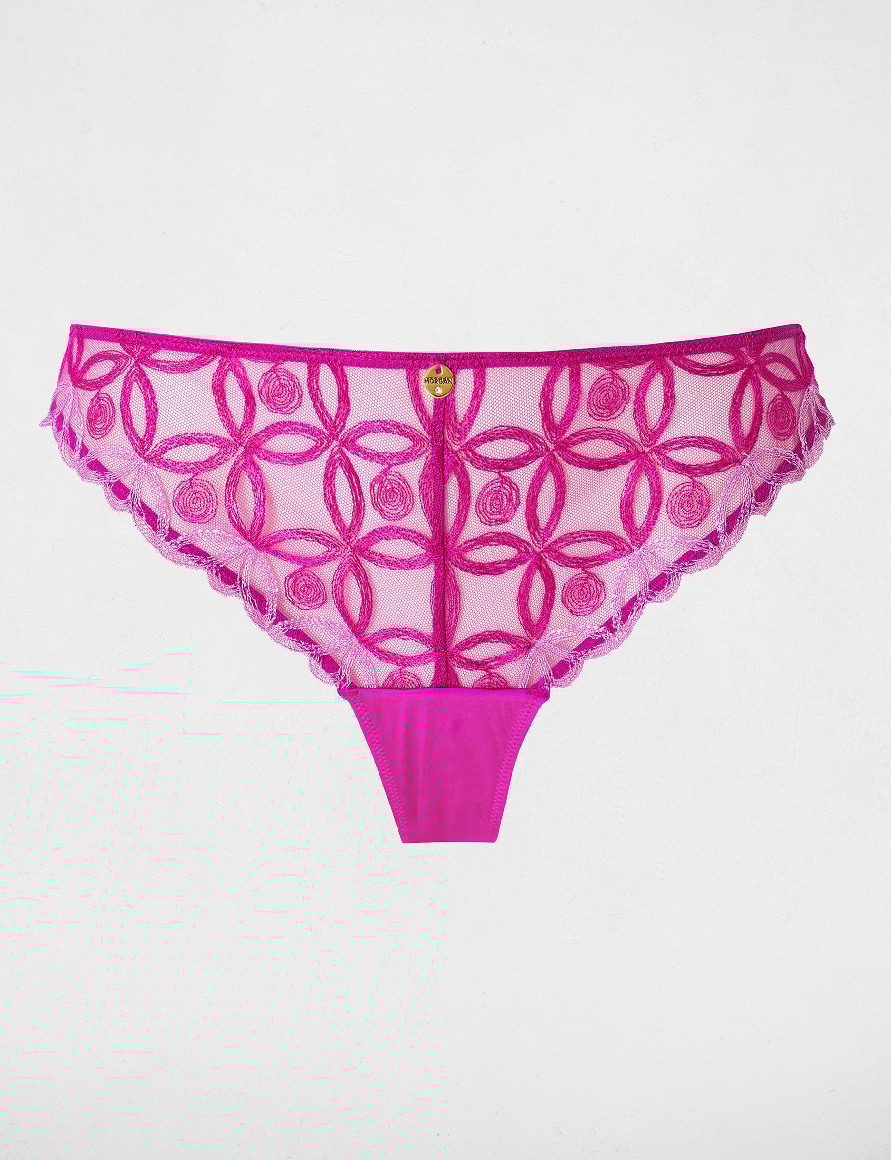 Kant tanga lage taille paars vrouw