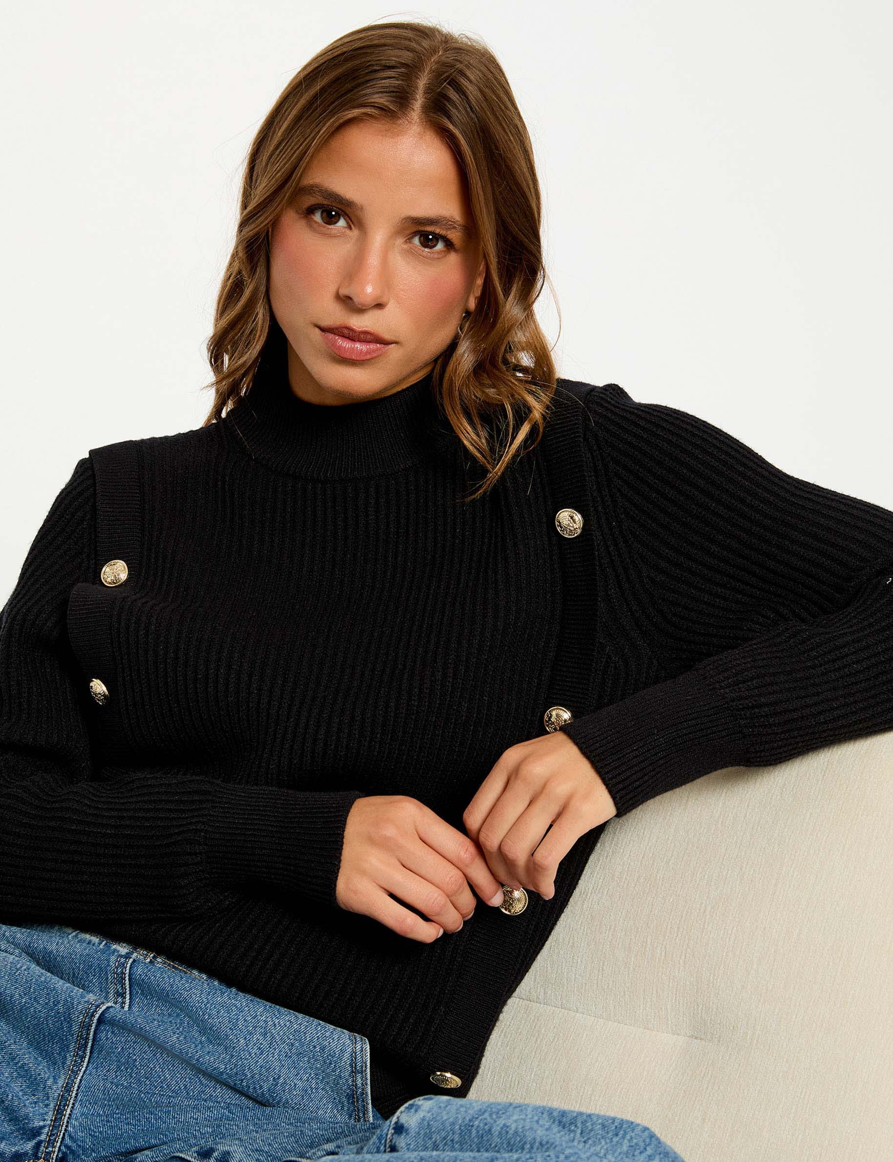 Sweater Gilet Col RoulÃ© Camaieu Pull Pull Col RoulÃ© Femme Camel - Main Image