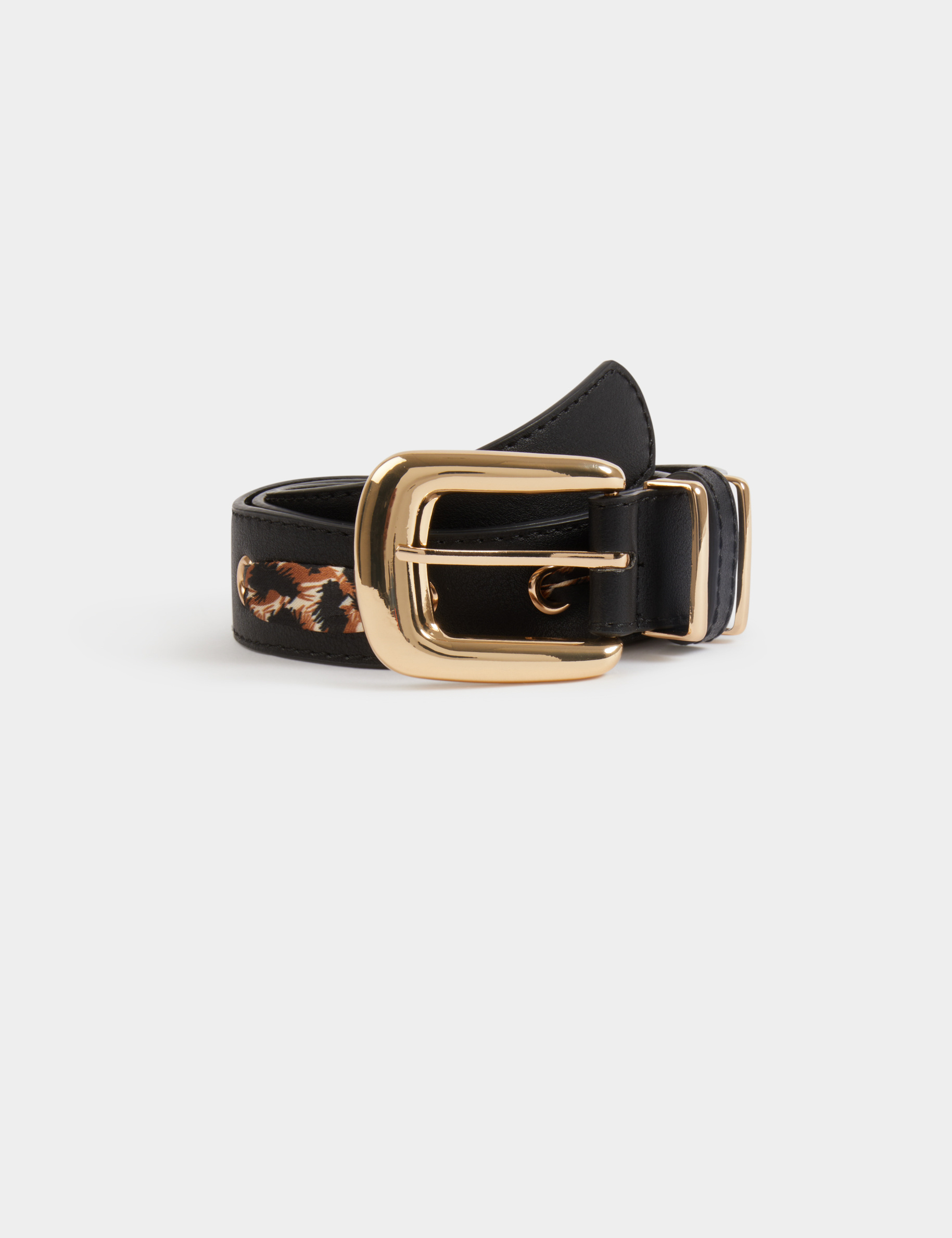 Ceinture large similicuir noir femme