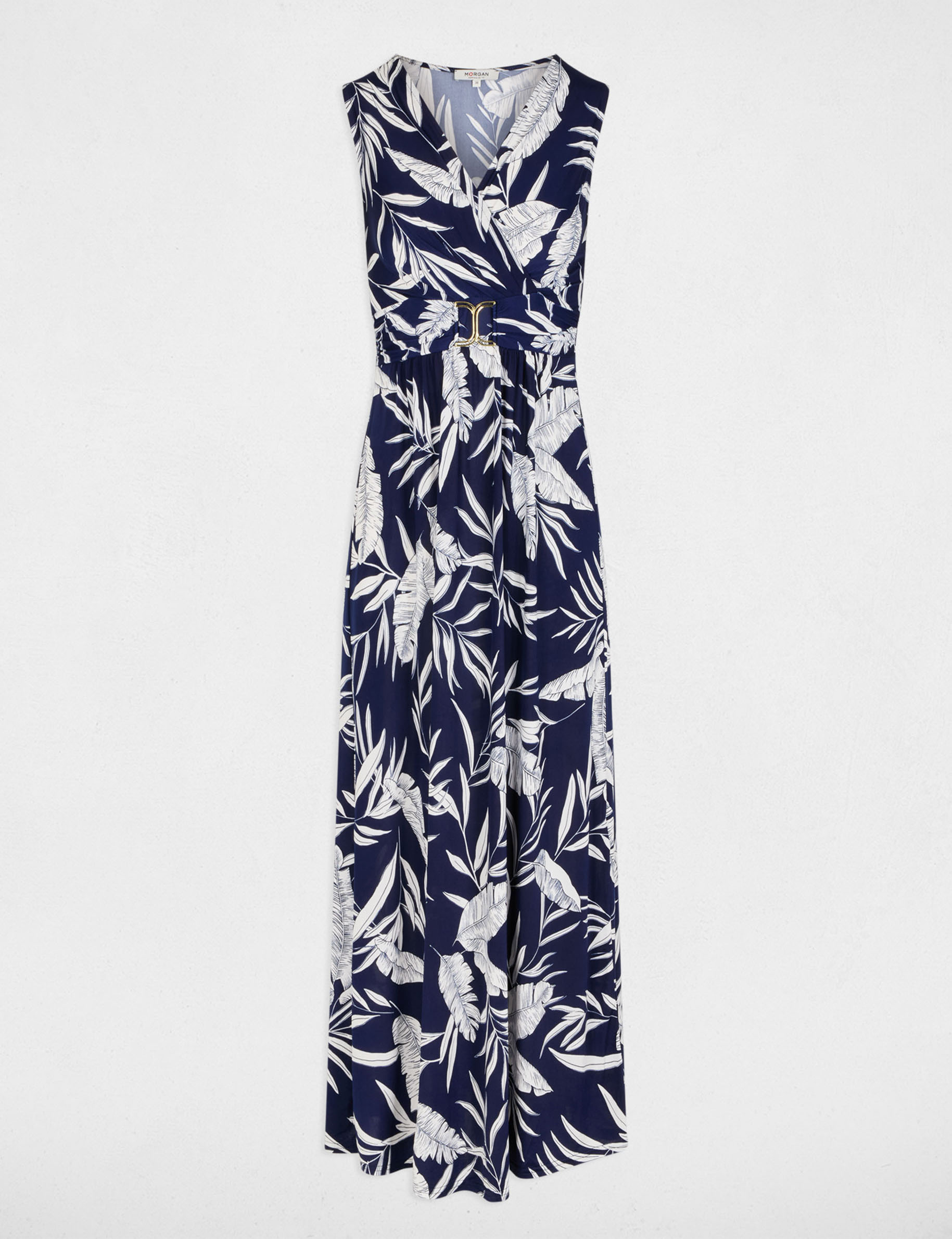 Robe longue d&eacute;collet&eacute; multicolore femme