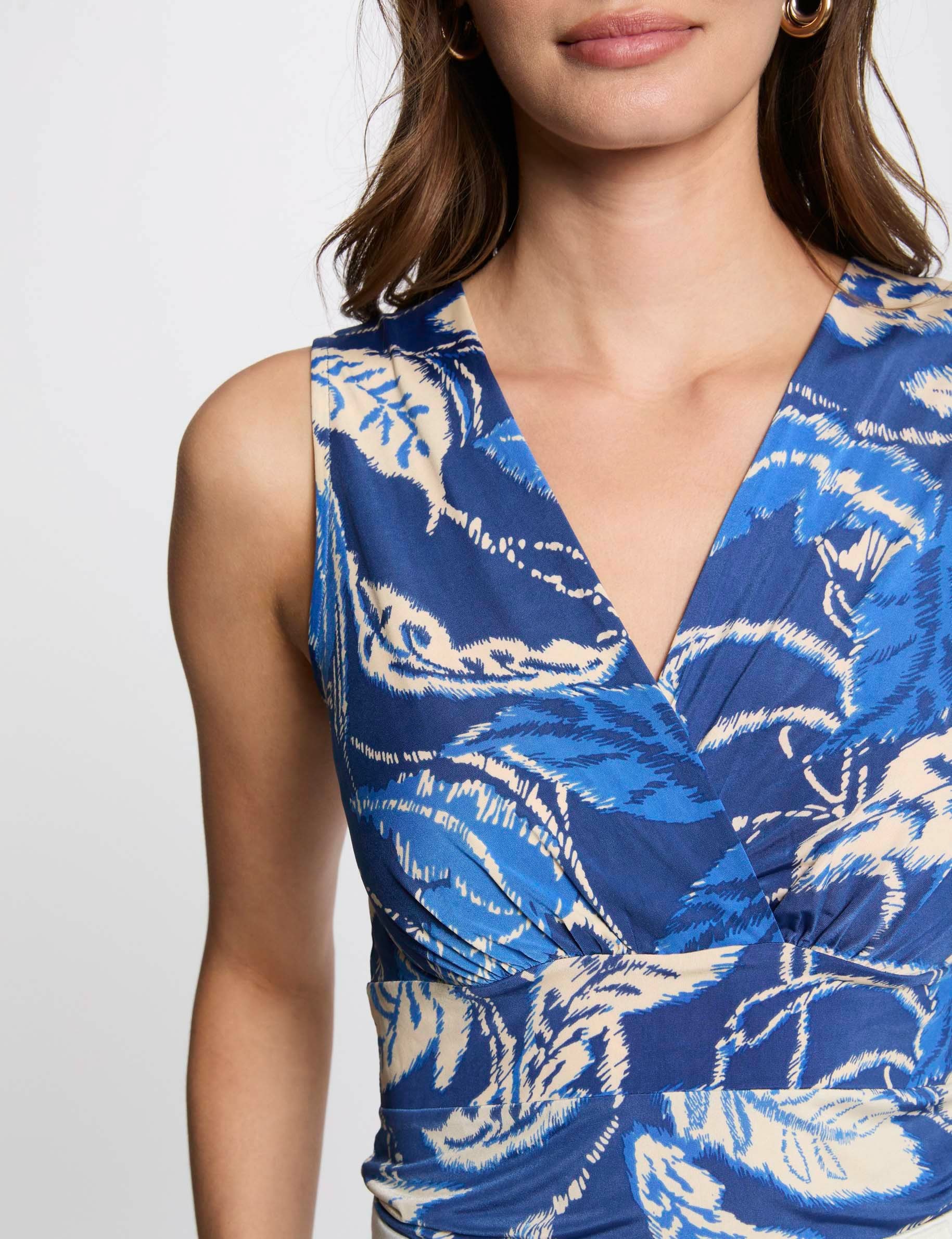 T-shirt sans manches multicolore femme