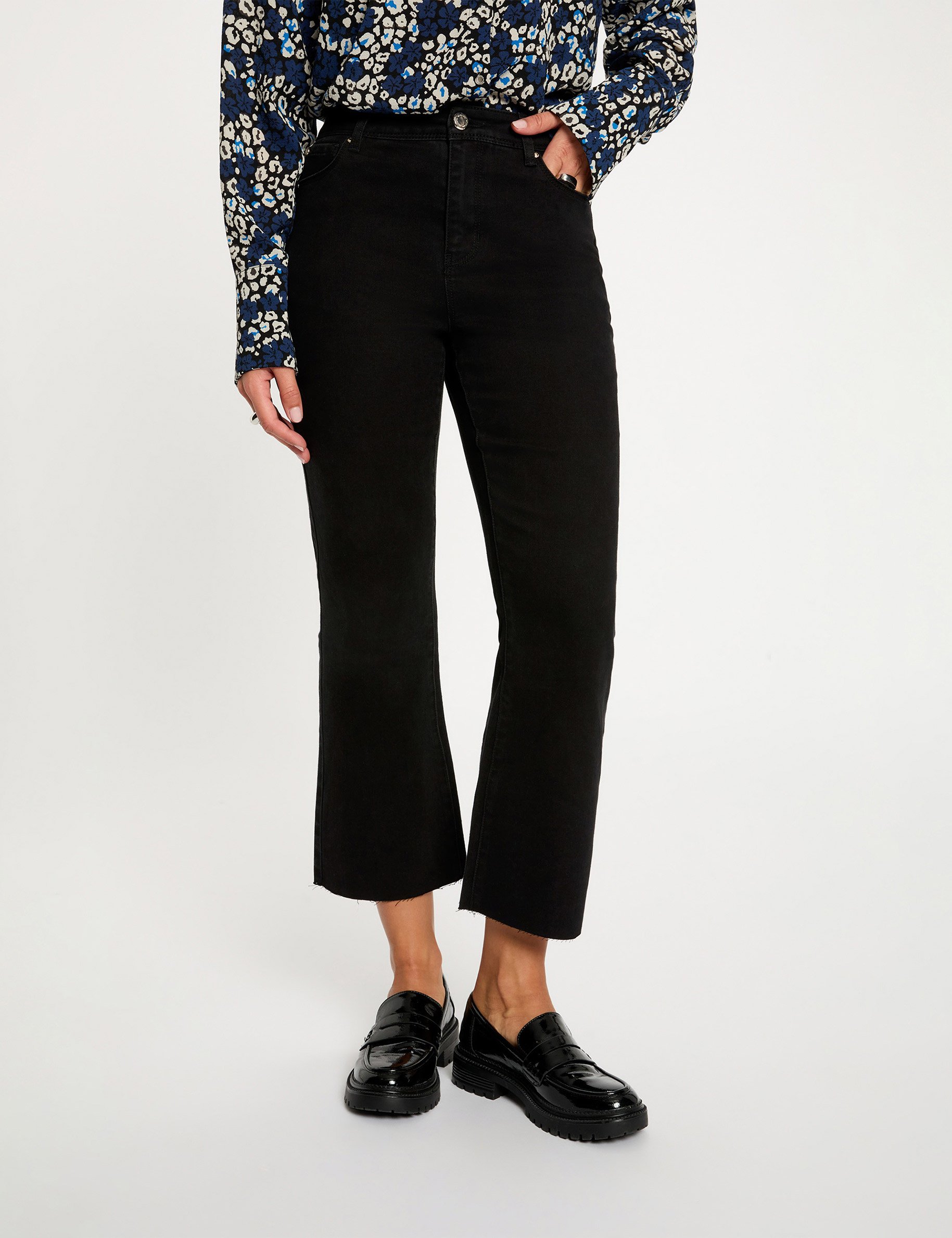 Jean flare 7/8 noir femme