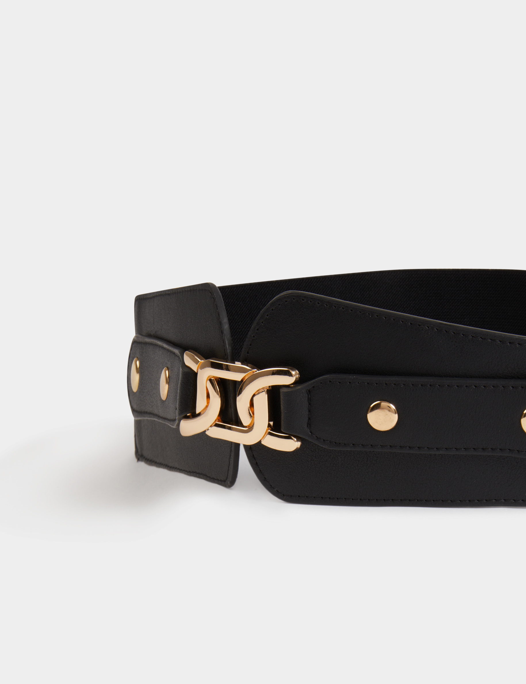 ceinture large cloutee noir femme Ceinture large cloutée noir femme