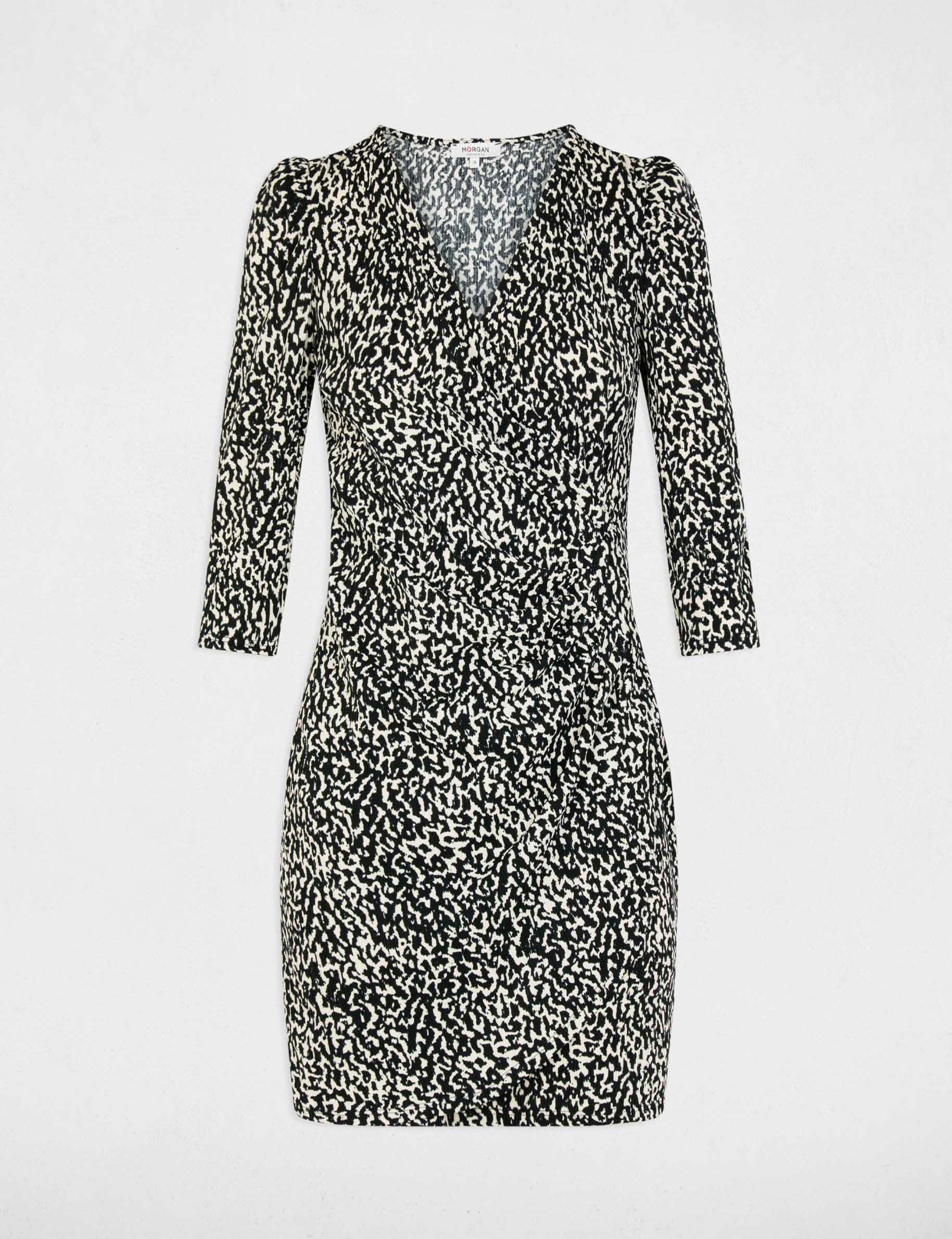 Korte, aansluitende jurk meerkleurig vrouw