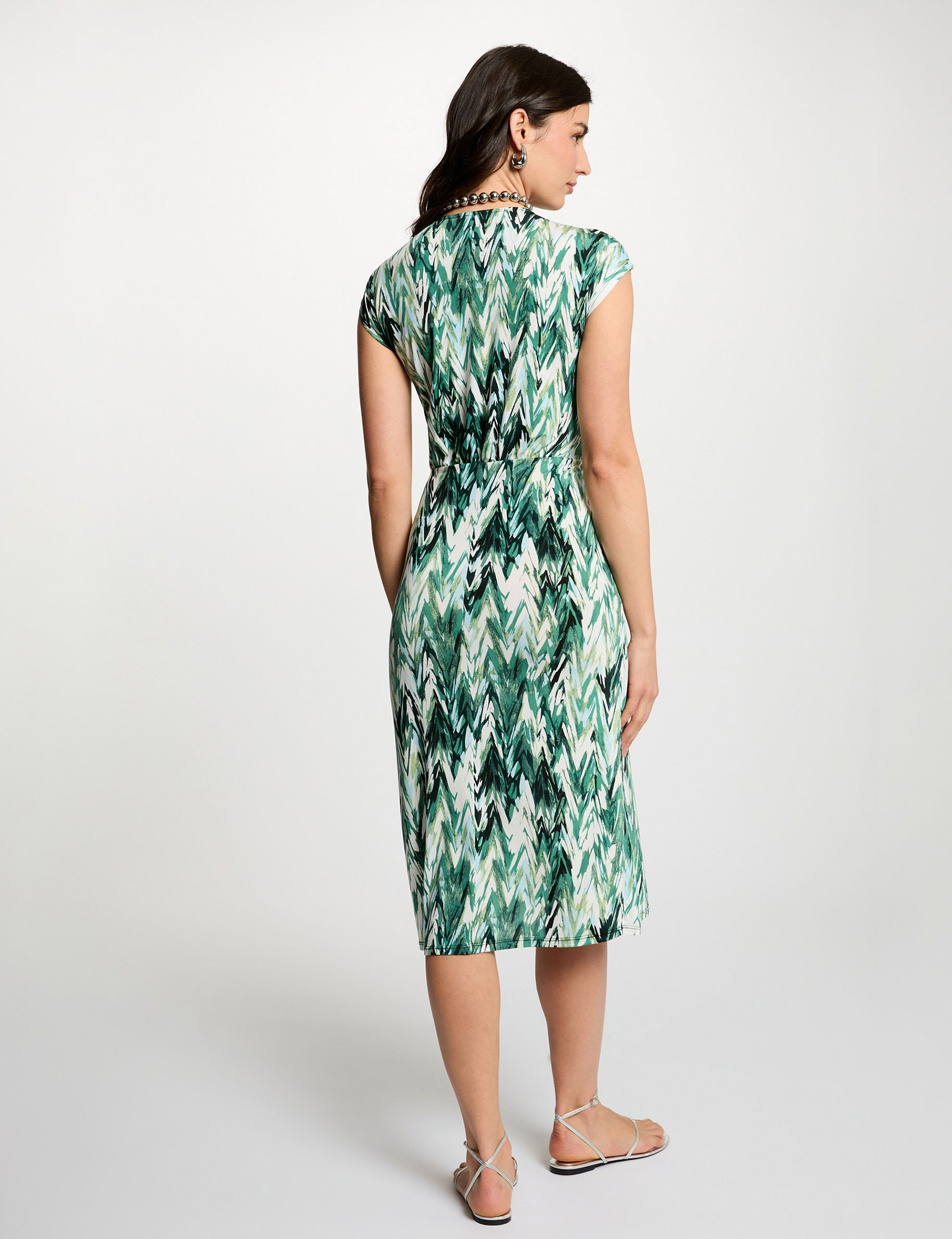 Rechte jurk met print meerkleurig vrouw