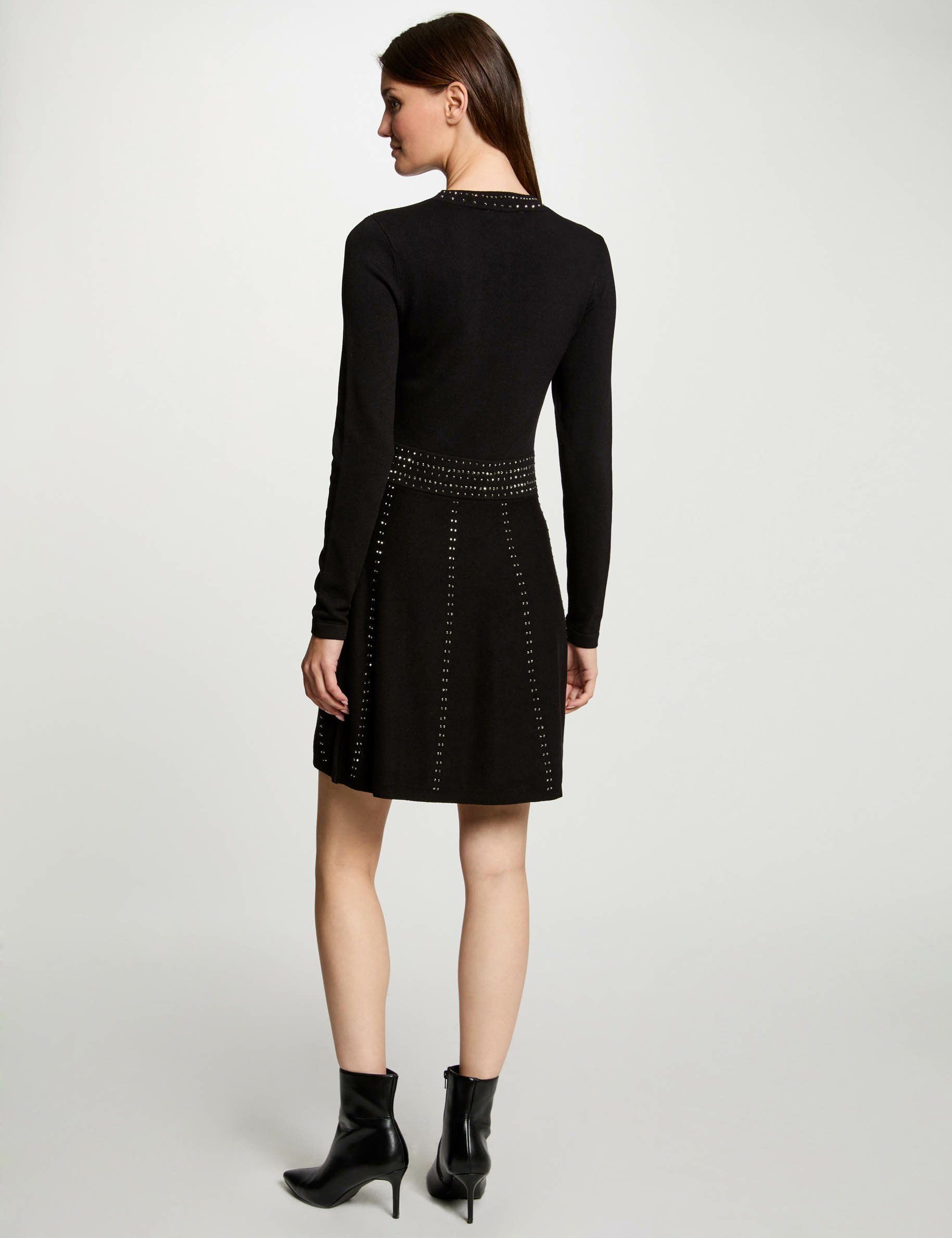 robe tricot courte ajustee noir femme Robe tricot courte ajustée noir femme