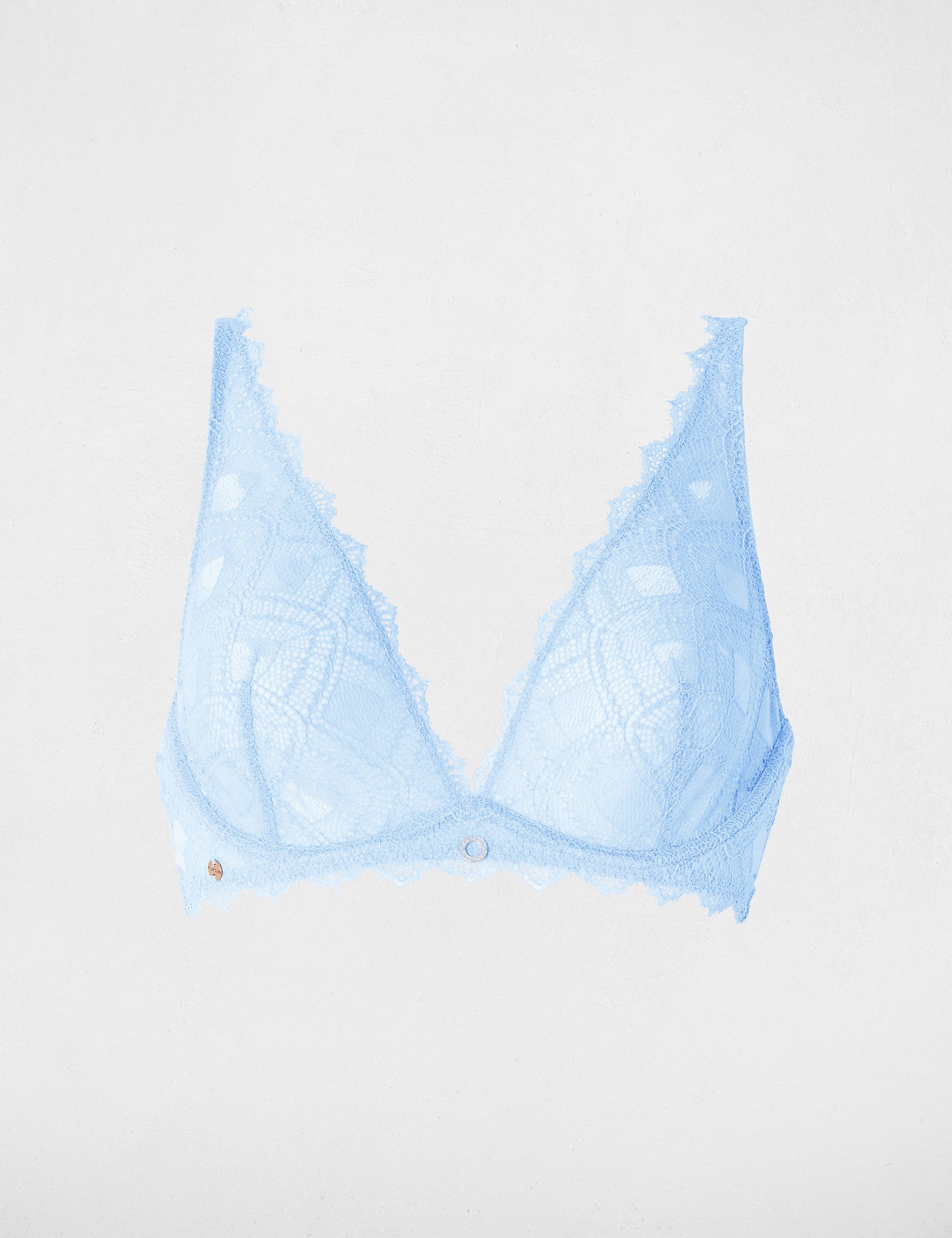 Soutien-gorge dentelle bretelles fines bleu femme
