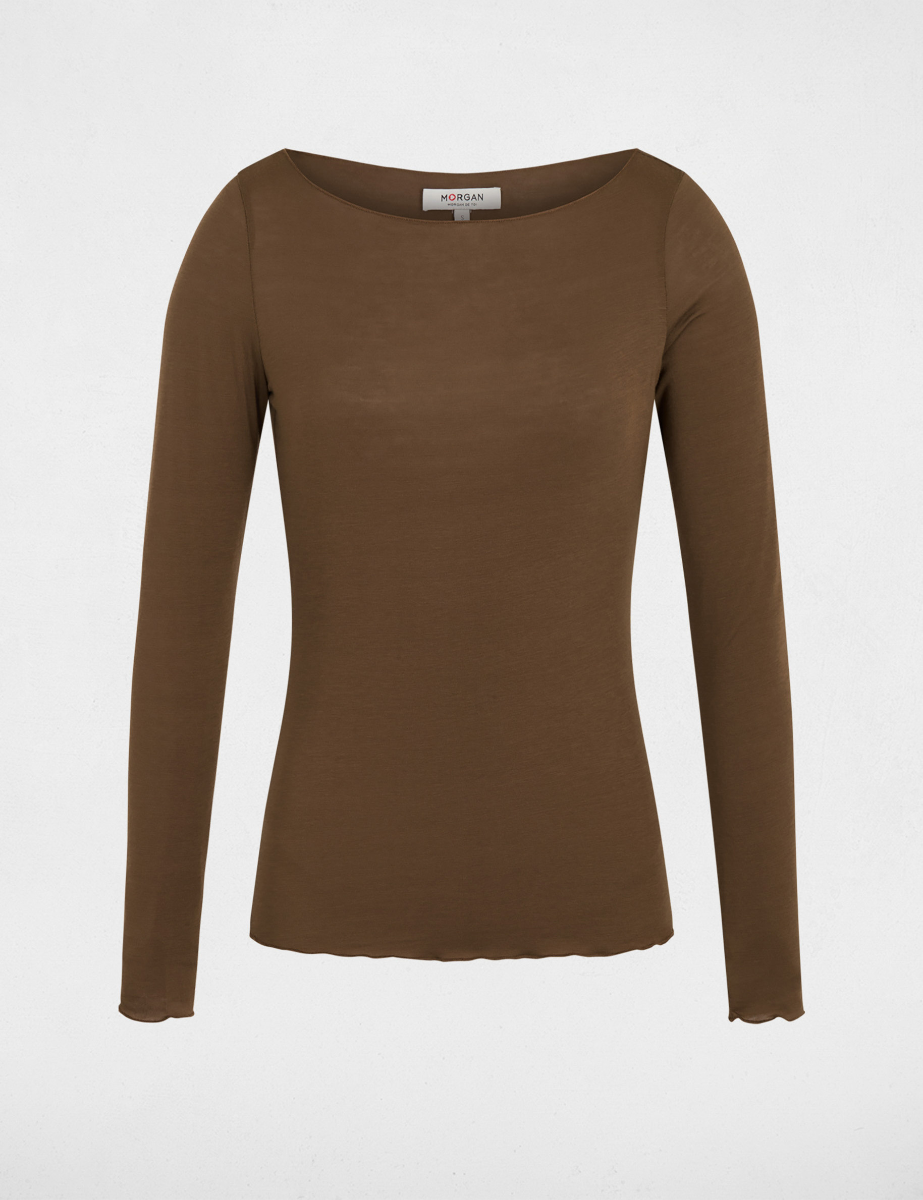 T-shirt met lange mouwen brons vrouw