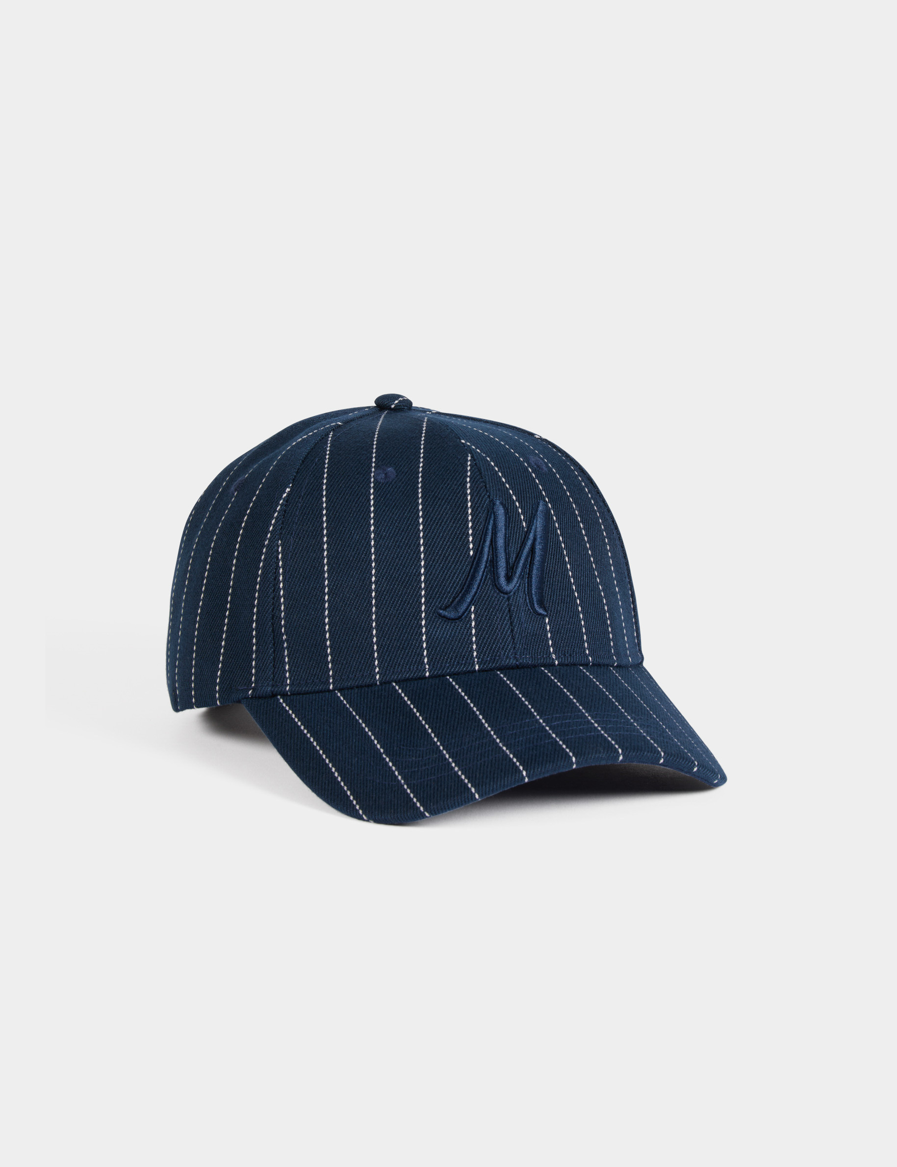 Casquette &agrave; rayures bleu marine femme