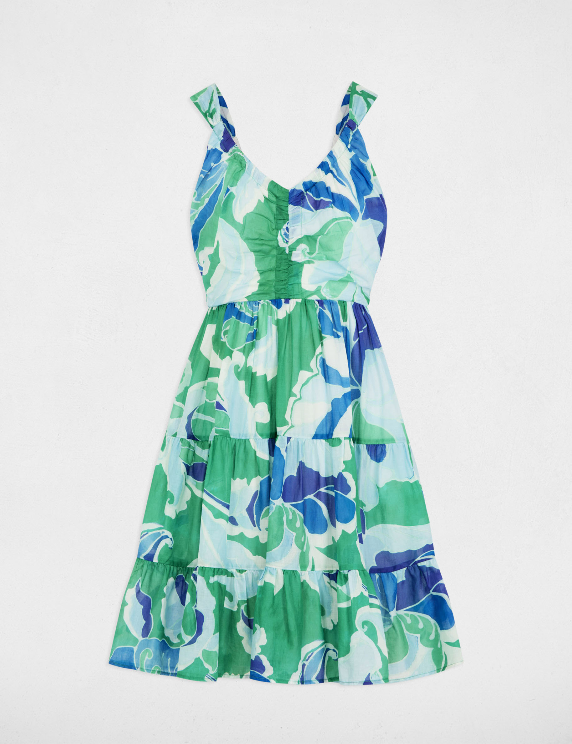 robe courte trapeze imprimee multicolore femme meerkleurig vrouw