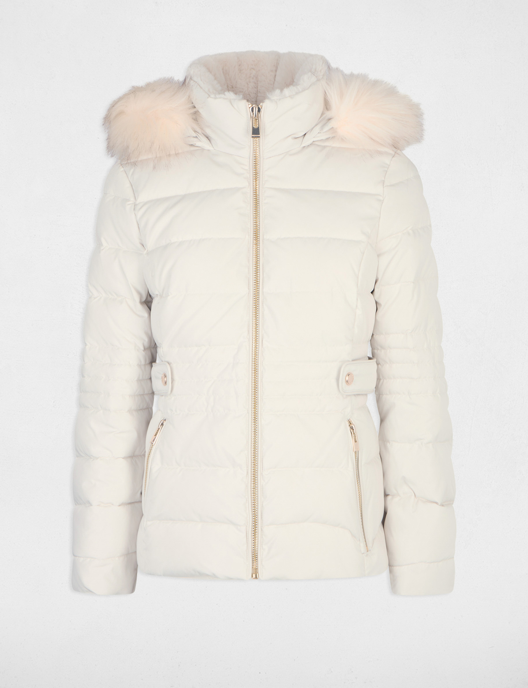 doudoune zippee a capuche ivoire femme Doudoune zippée à capuche ivoire femme