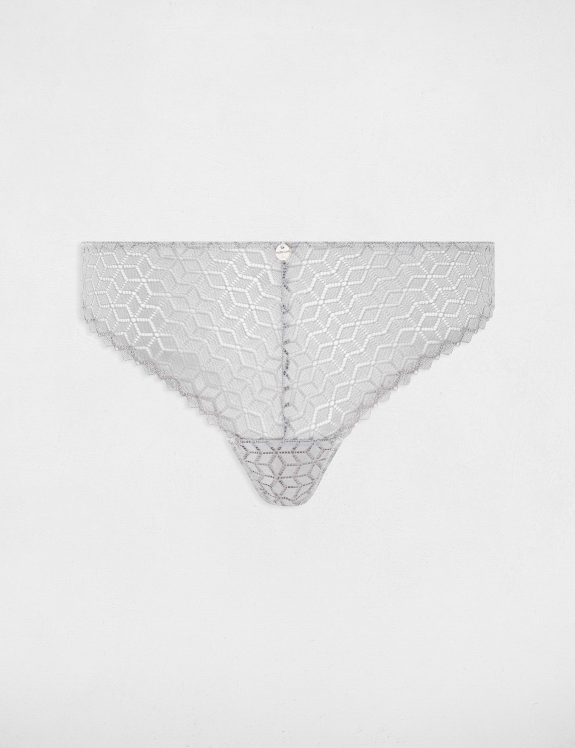 tanga en dentelle couleur argent femme Tanga en dentelle couleur argent femme