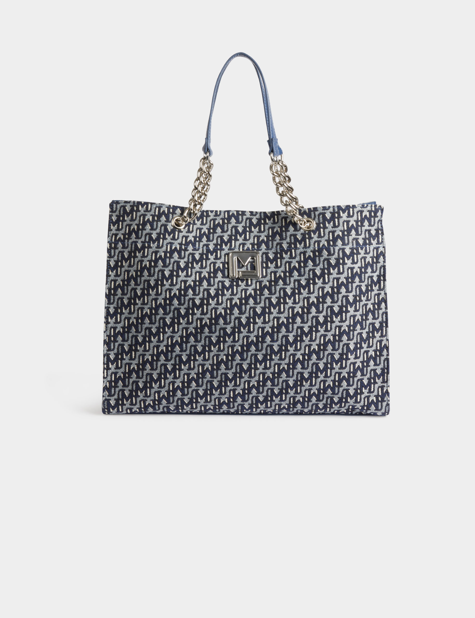 sac cabas imprime monogramme denim stone femme Sac cabas imprimé monogramme denim stone femme