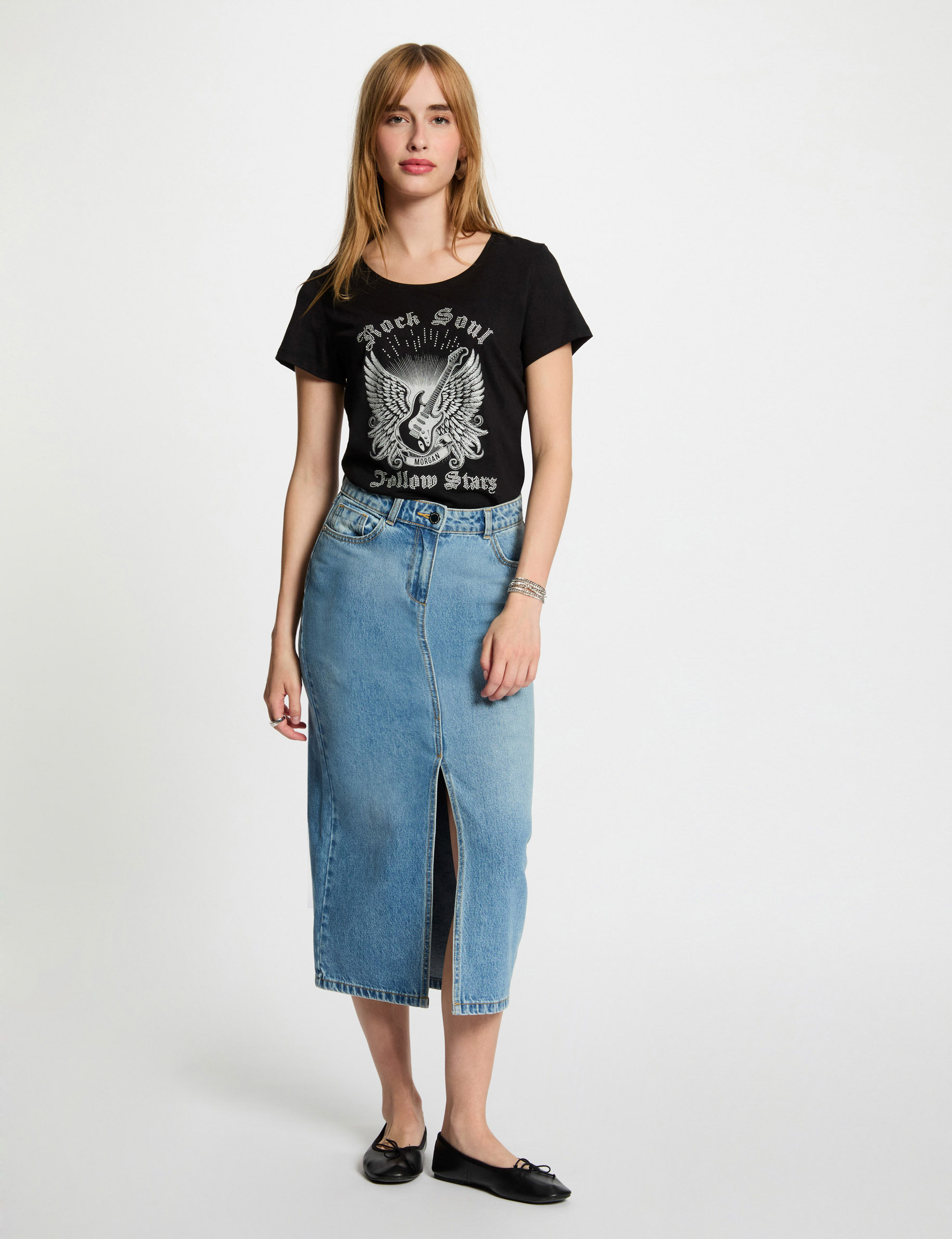 t shirt a inscription noir femme T-shirt à inscription noir femme