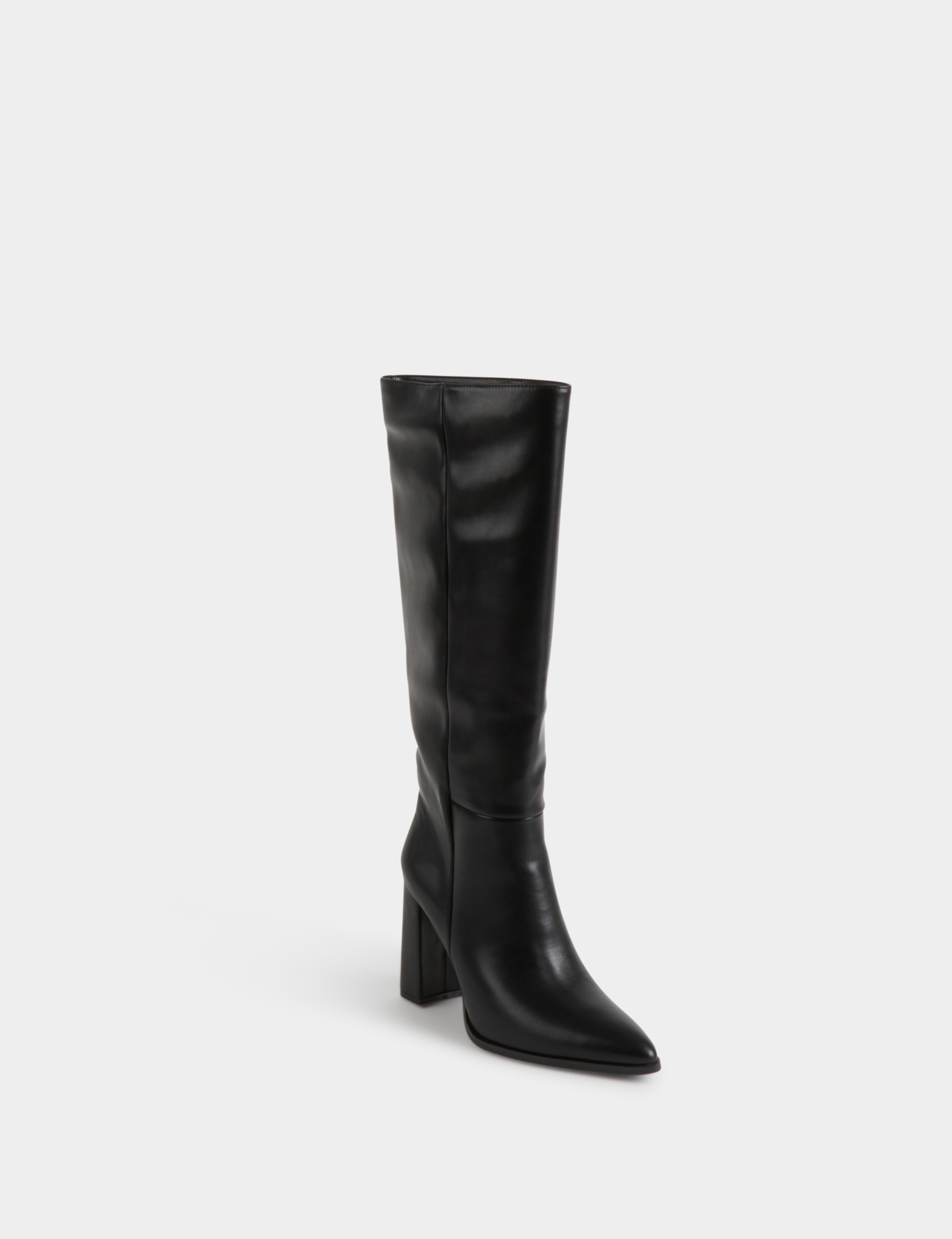 bottes a talons et bouts pointus noir femme Bottes à talons et bouts pointus noir femme